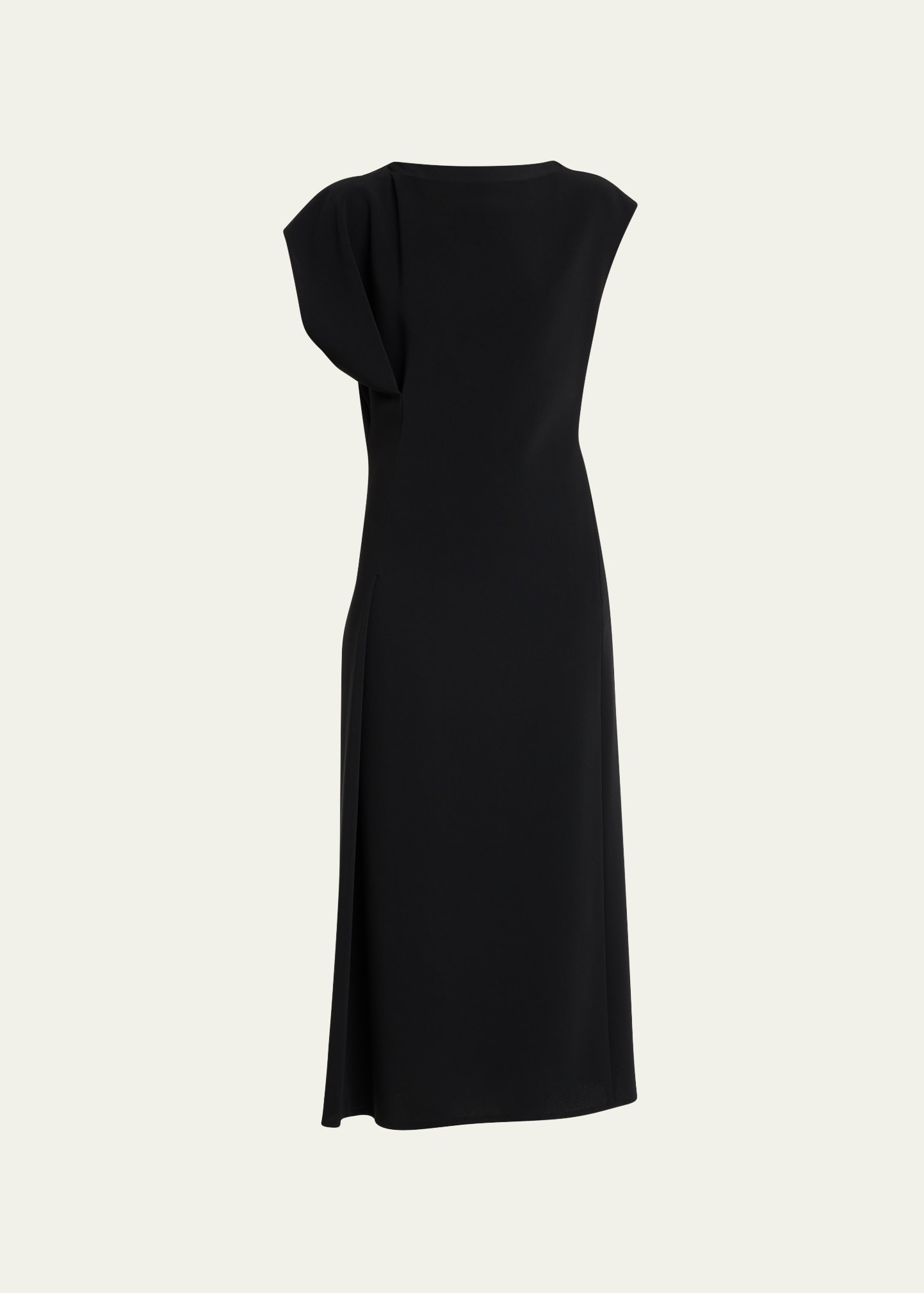 The Row Blathine Capsleeve Midi Dress In Black ModeSens