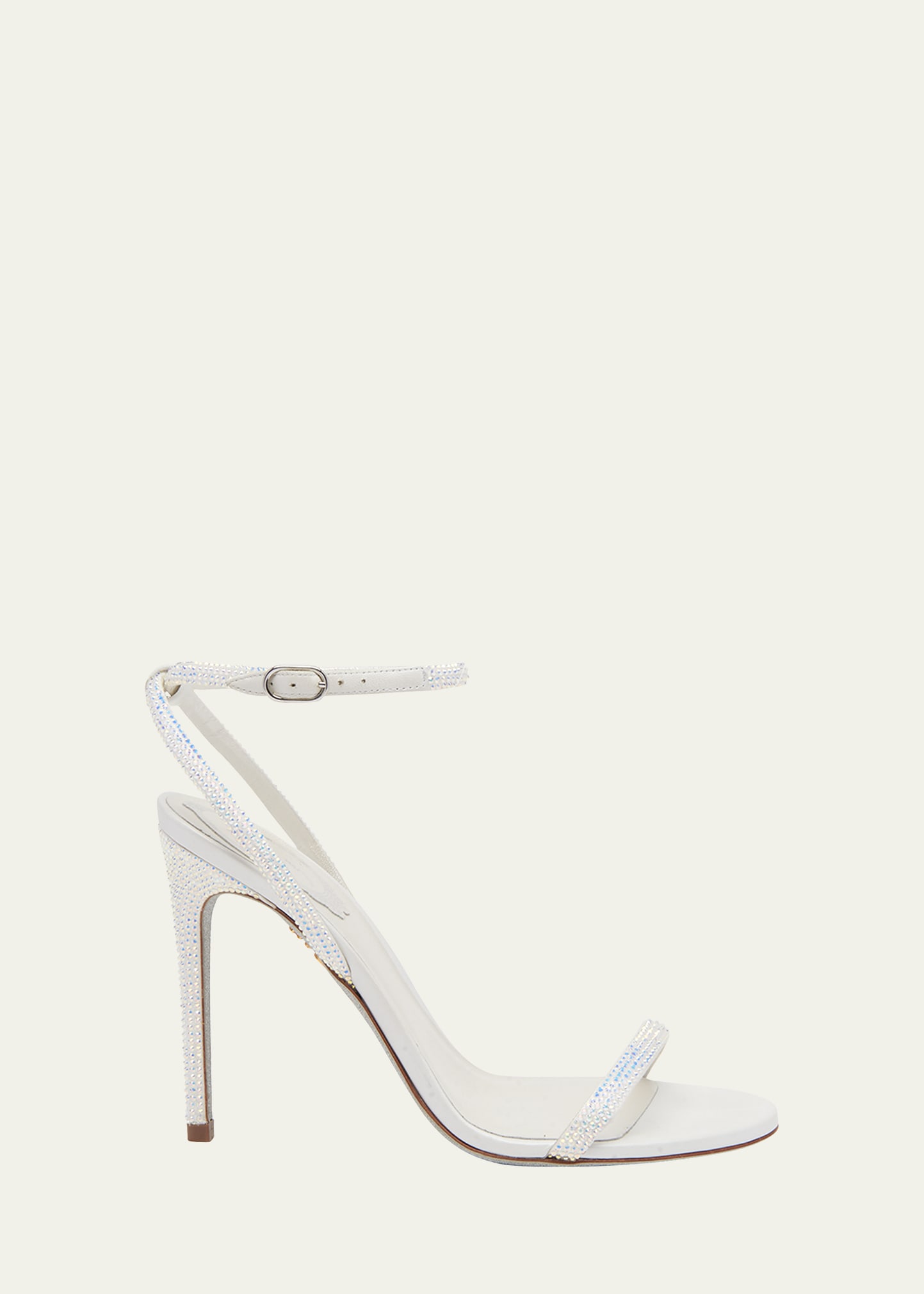 Crystal Ankle-Strap Stiletto Sandals