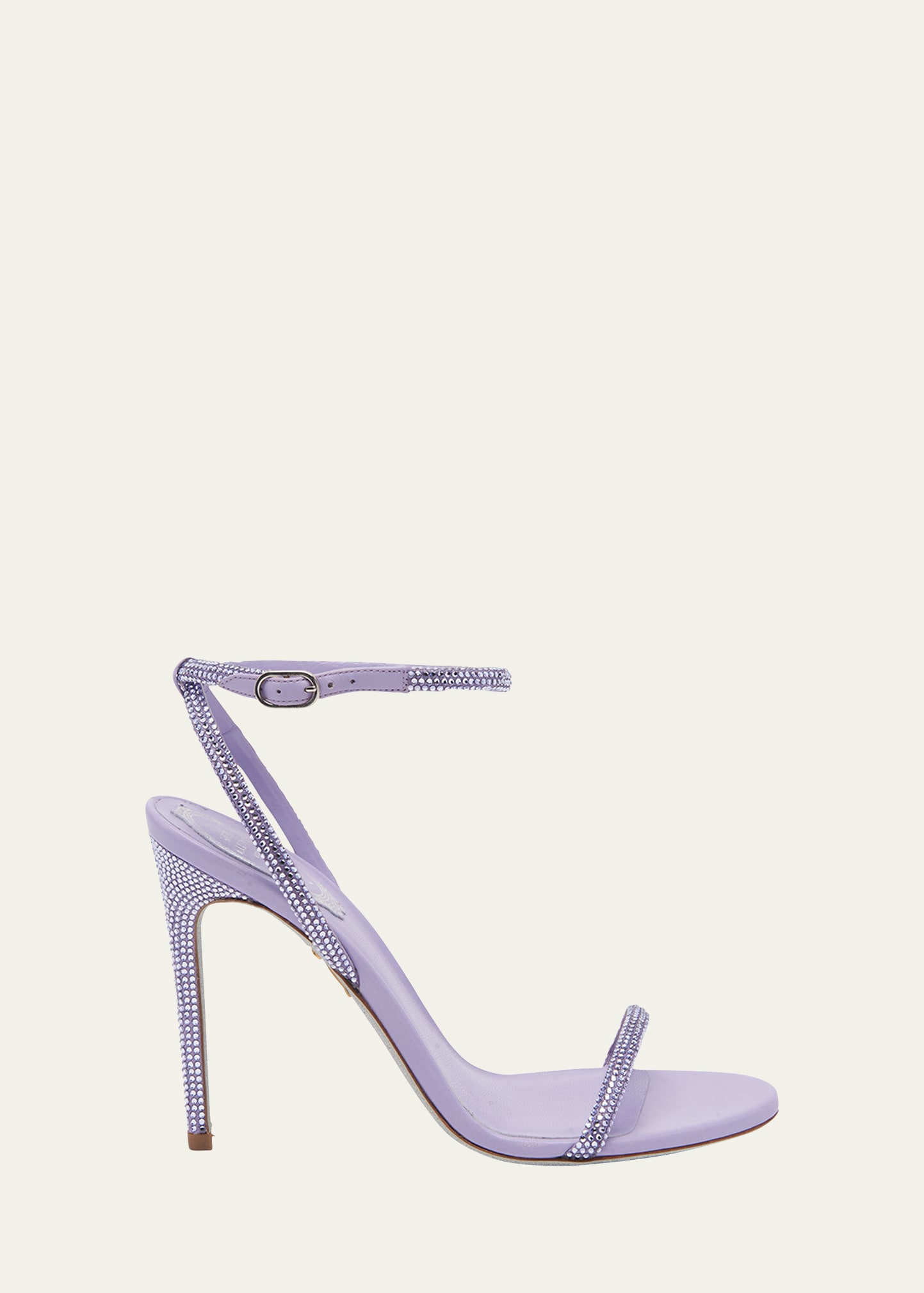Crystal Ankle-Strap Stiletto Sandals