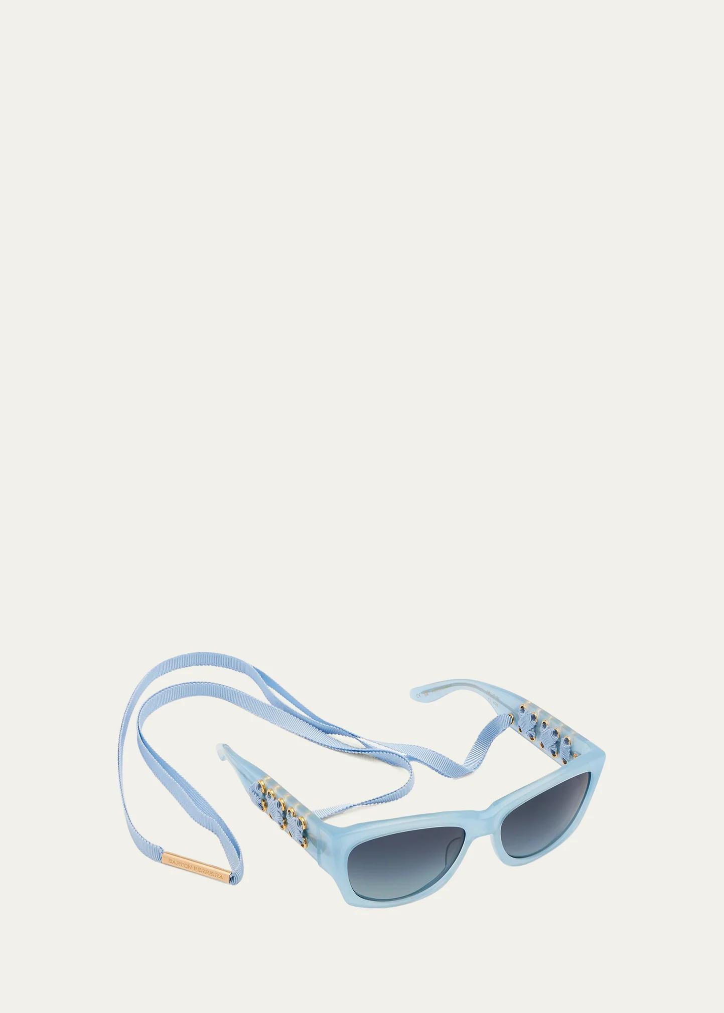 Barton Perreira Cora Agb Square Acetate & Plastic Sunglasses