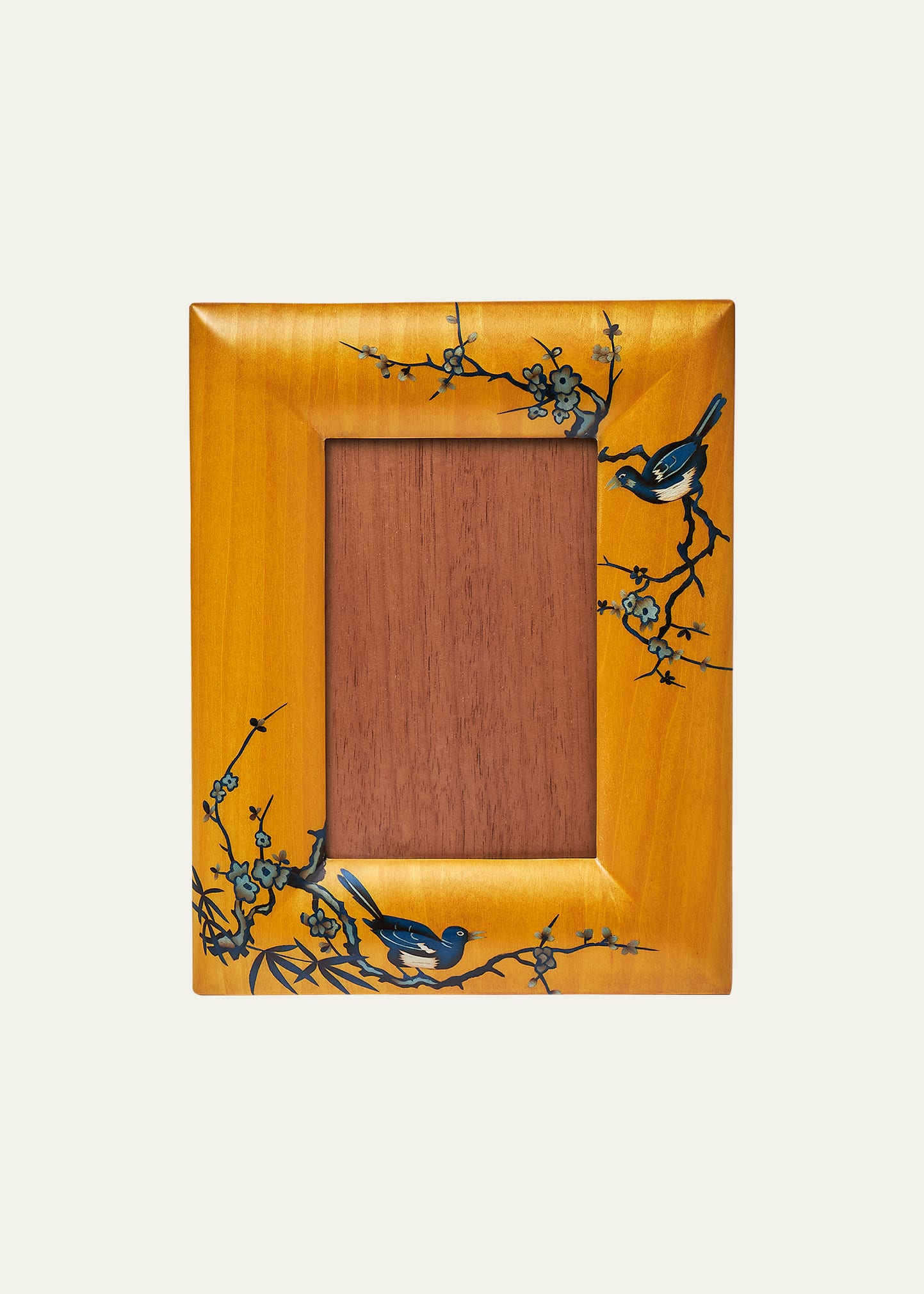 Marquetry Bird Wooden Picture Frame, 3.9 x 5.9
