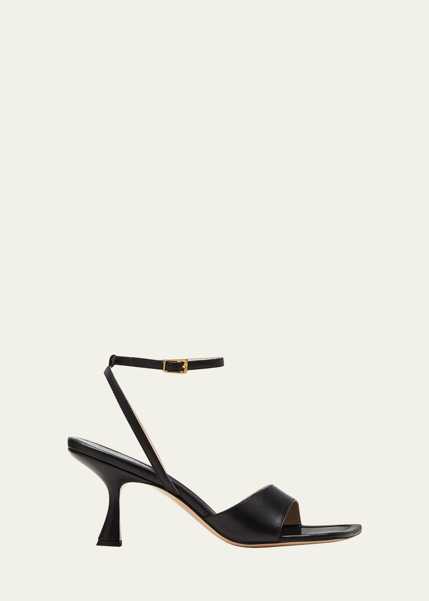 Wandler Julio Lambskin Ankle-strap Sandals In Black 3200