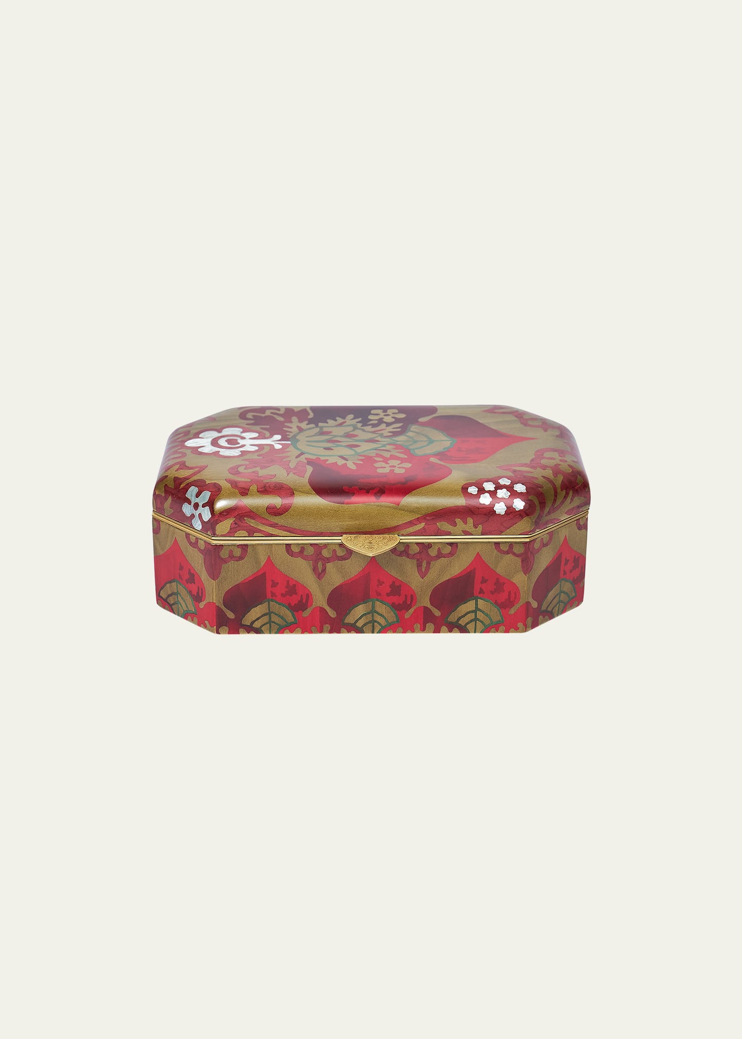 Silk Road Marquetry Box With Venetian Brocade Fabric