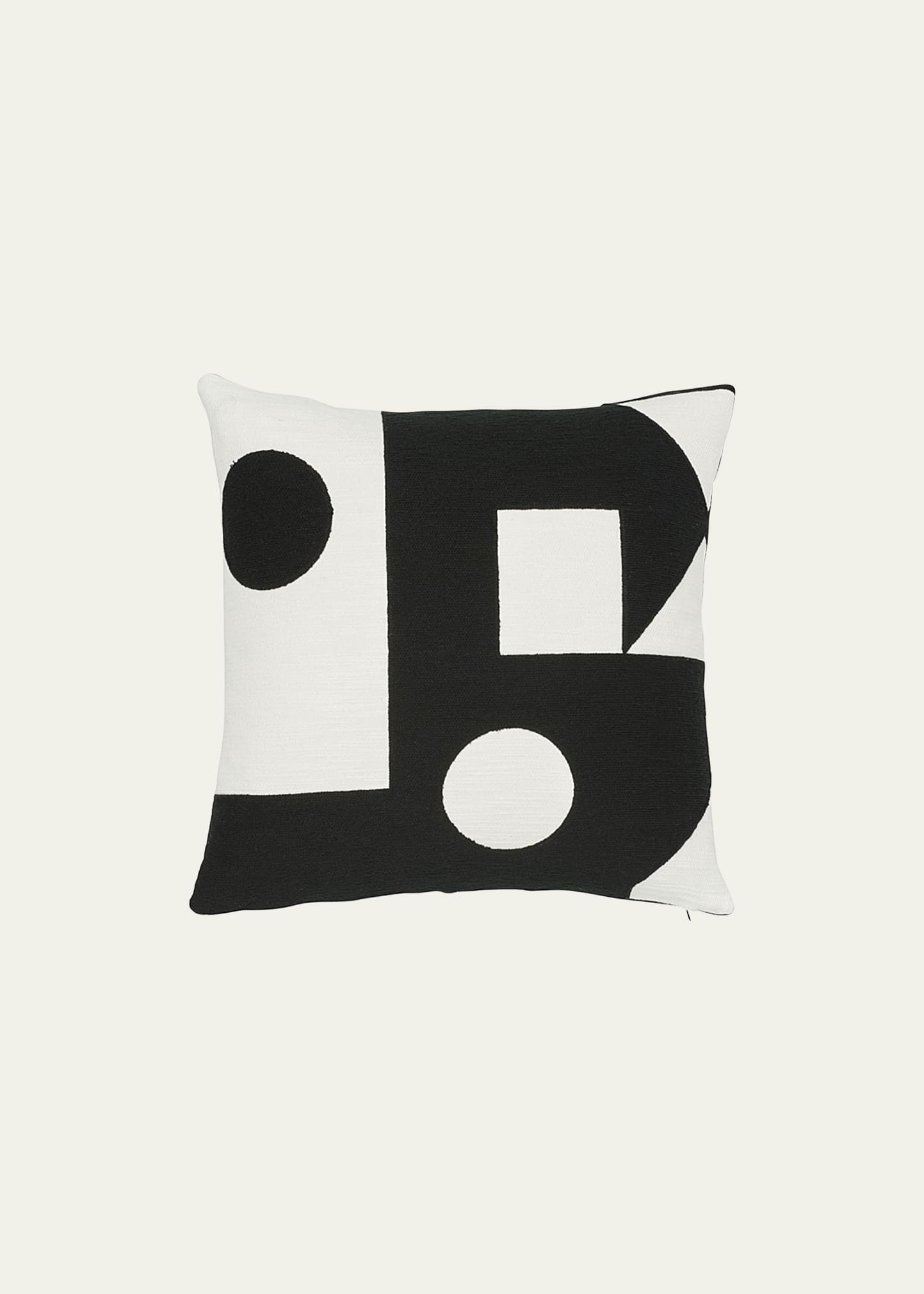 Shop Schumacher Binary Embroidery Pillow In Black