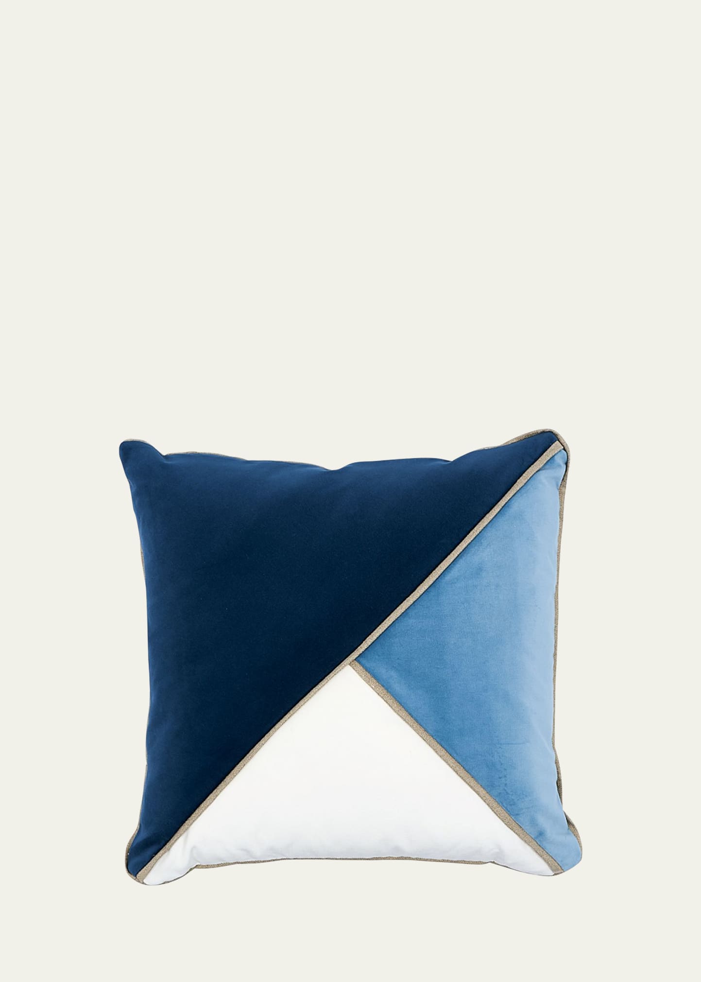 Schumacher Gainsborough Velvet Pillow In Blues