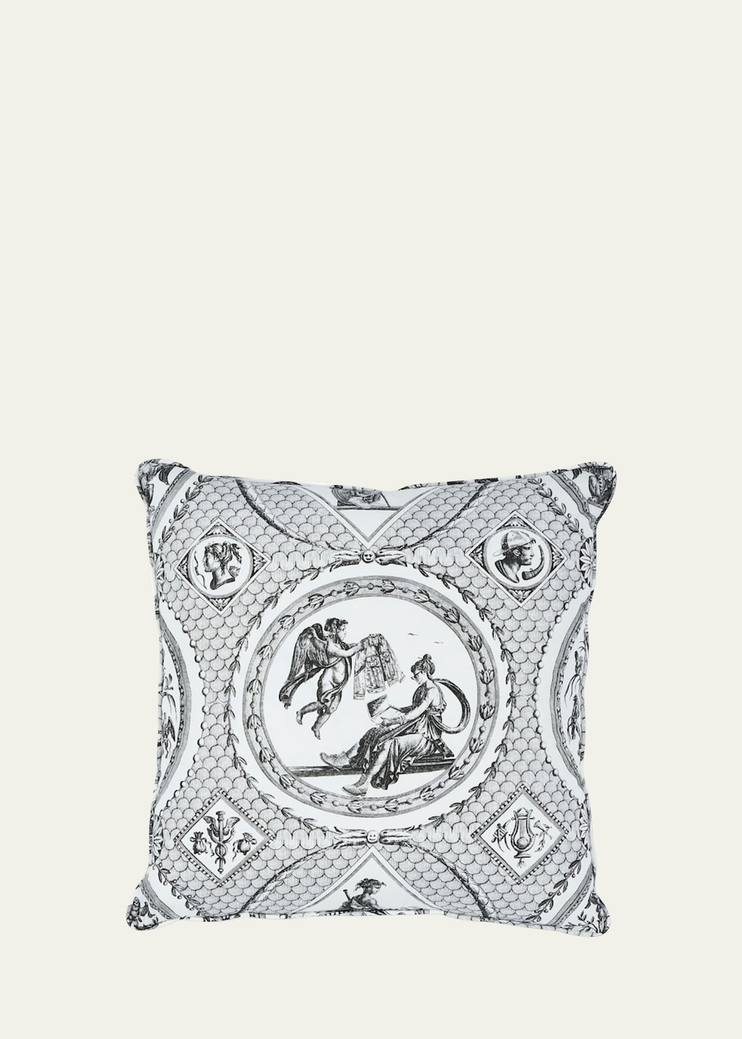 Schumacher Les Scenes Contemporaines Pillow In Black