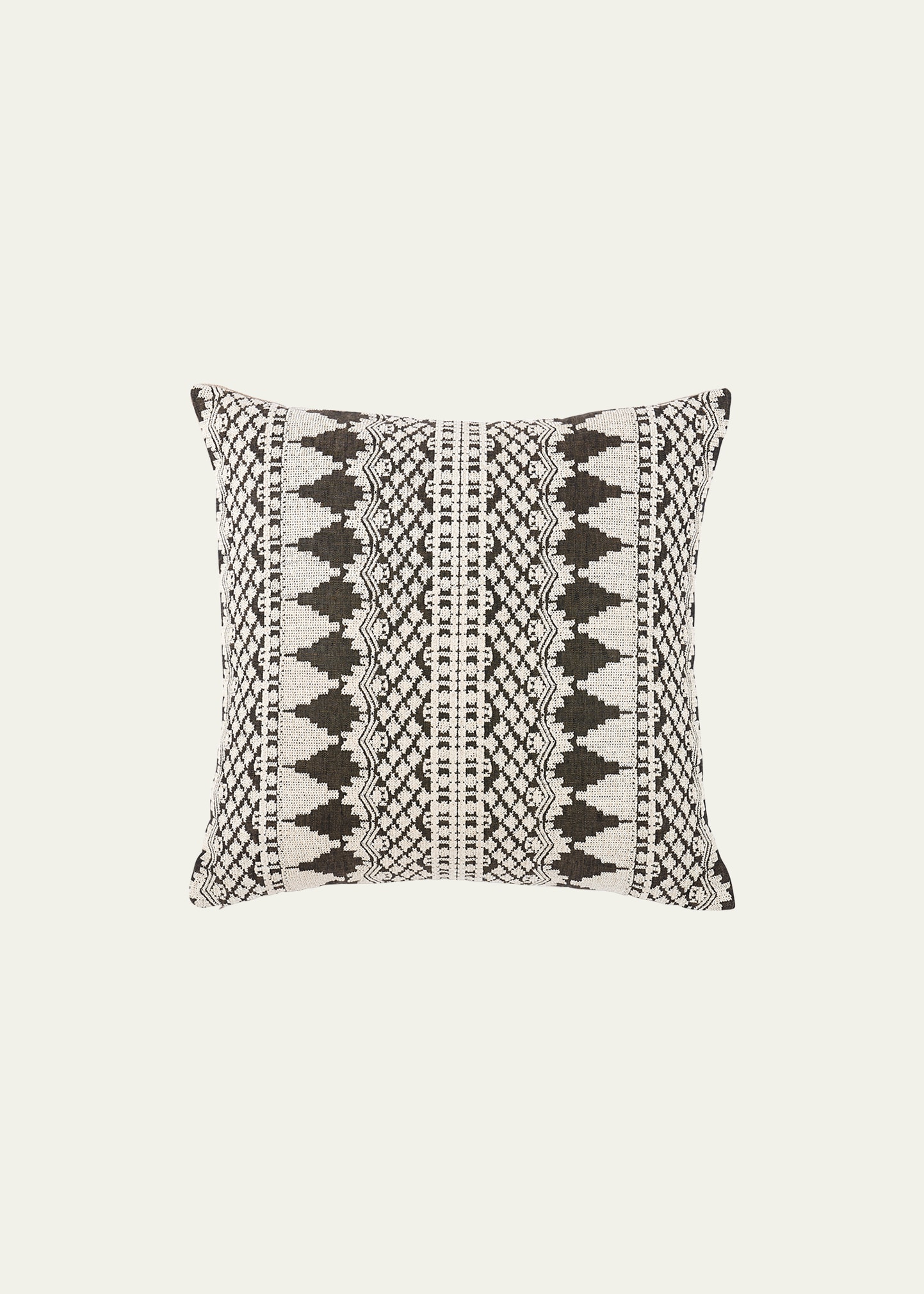 Schumacher Wentworth Embroidered Pillow, 22"sq. In Carbon