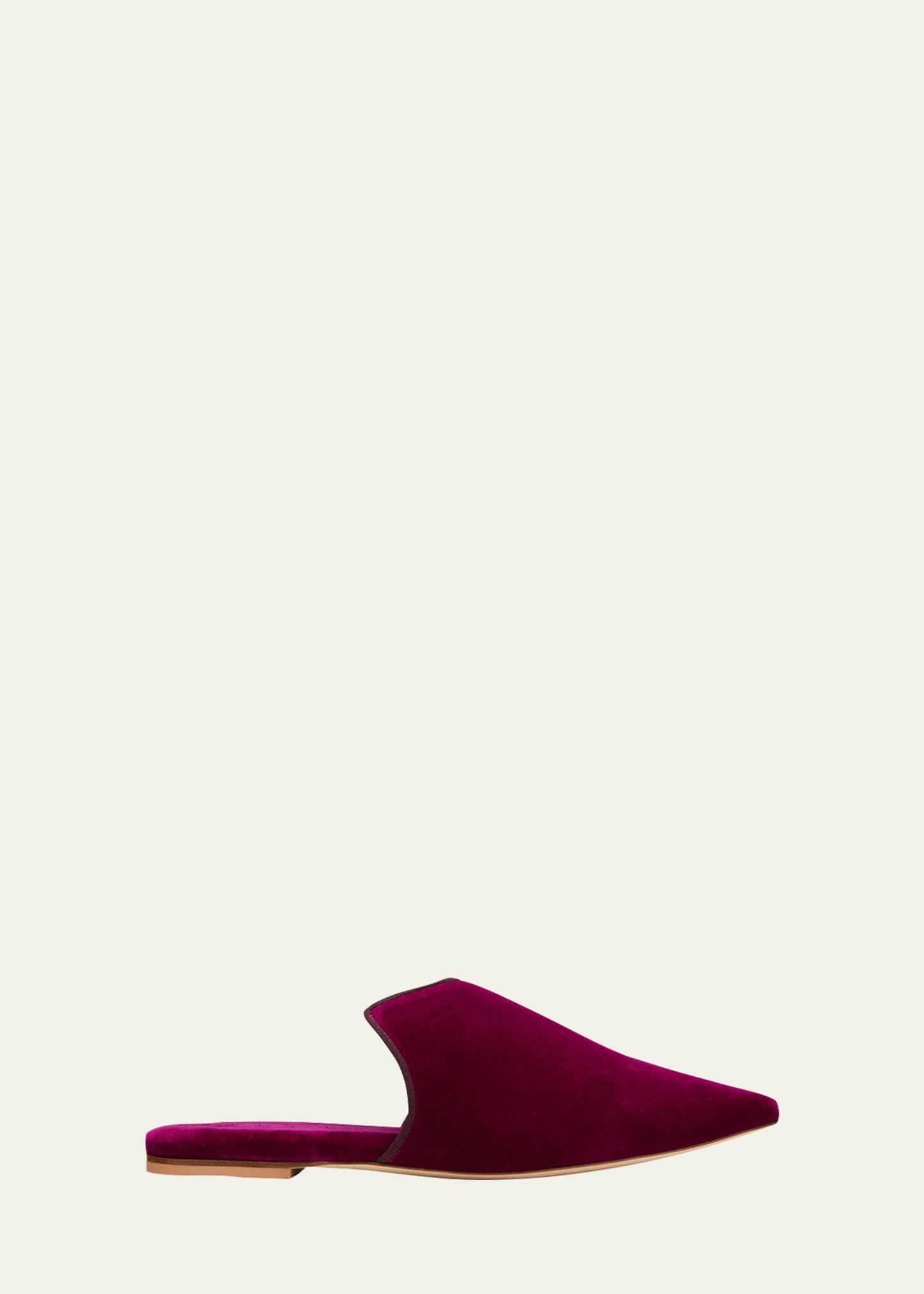 OLIVIA VON HALLE PASHA VELVET SLIPPER