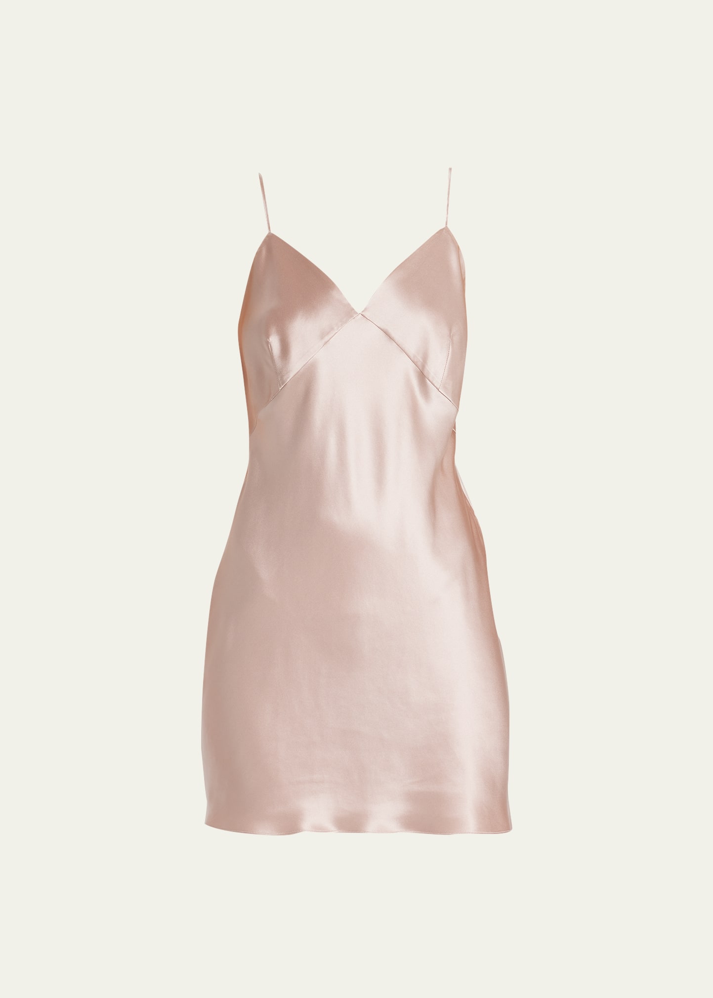 Xena V-Neck Silk Slip Mini Dress