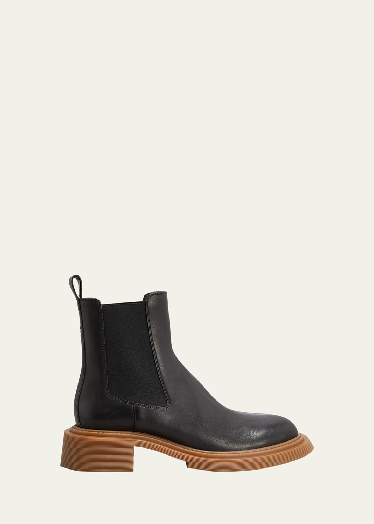 Shop Loewe Men's Leather Chelsea Boots In Black