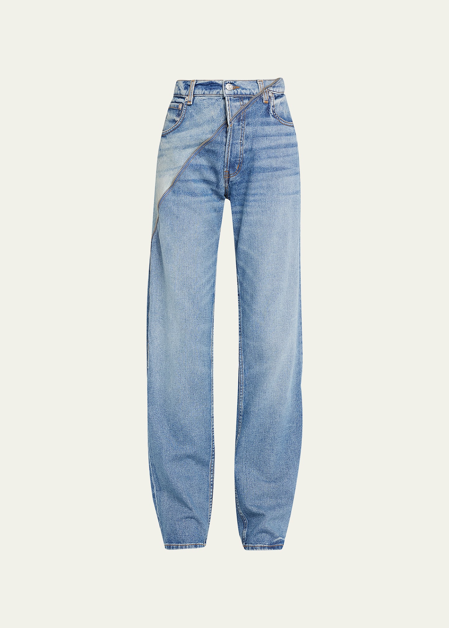 Eb Denim Gemini Tapered Zip Detail Jeans In Hendrix Cobain