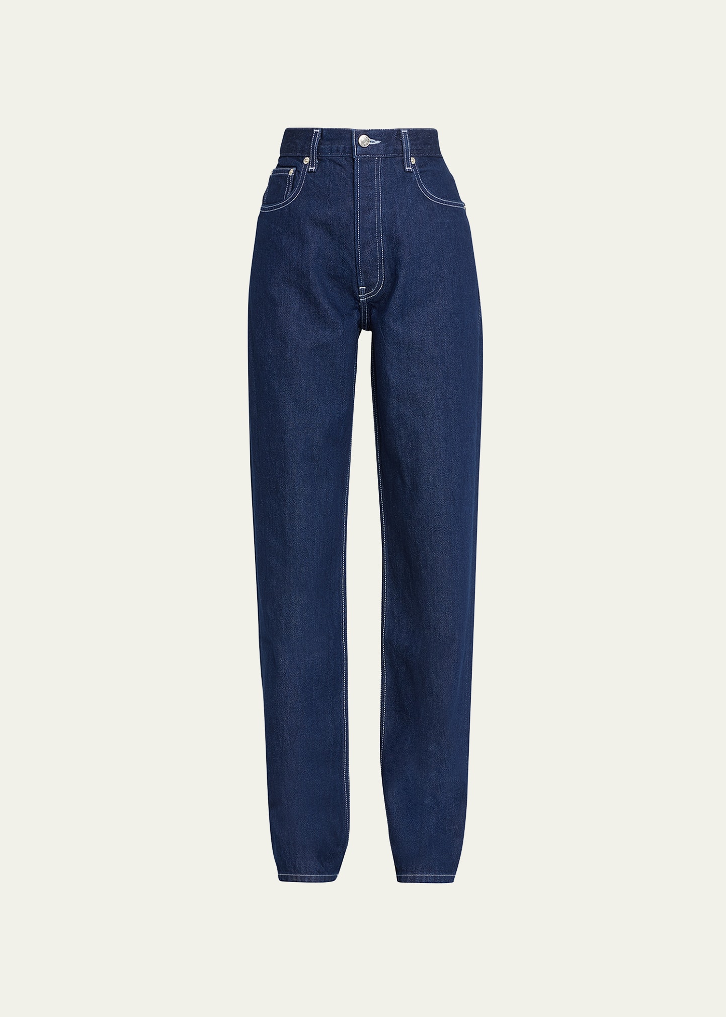 High-Rise Straight Tapered Jeans