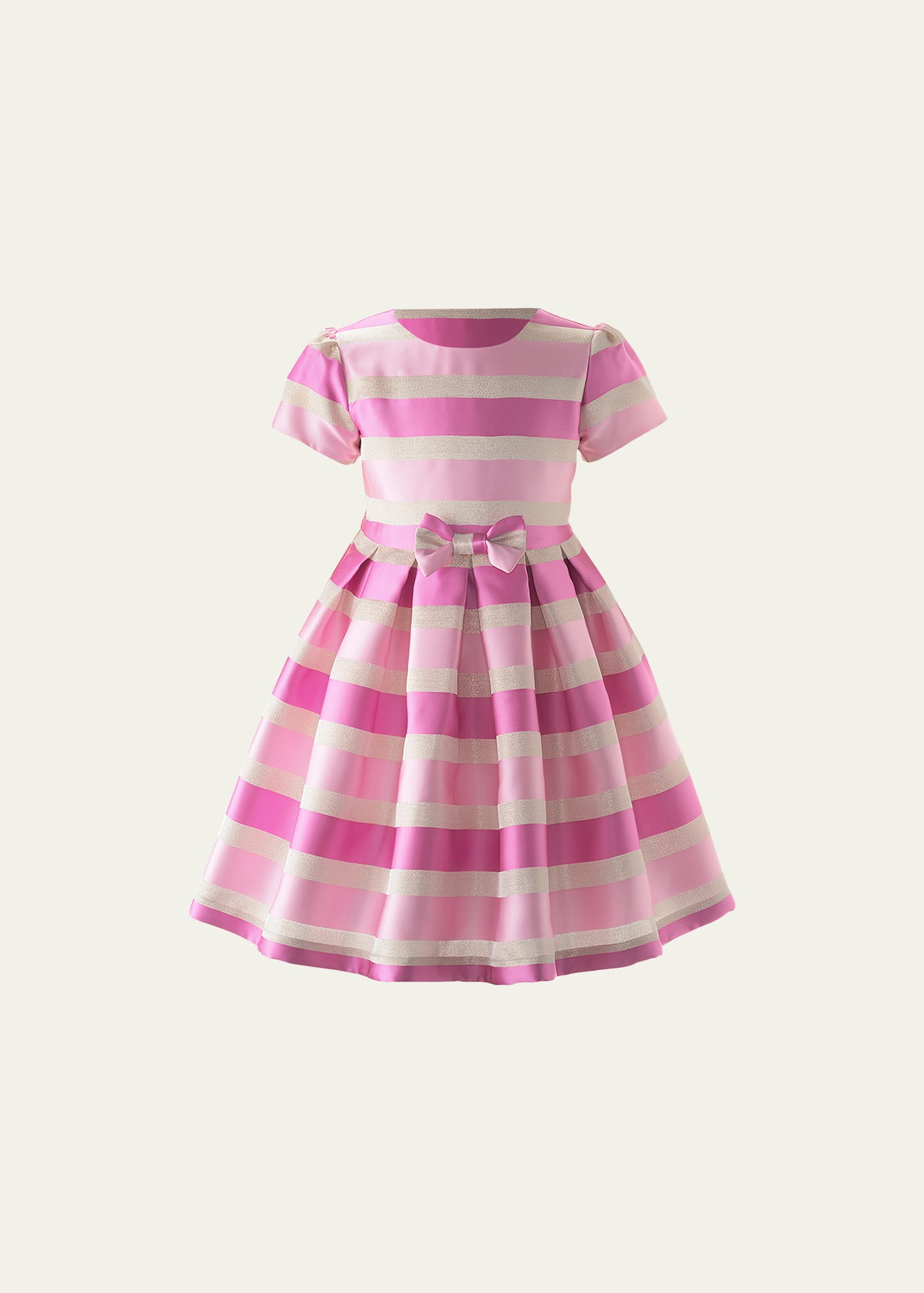 Girl's Striped Pleated Dress, Size 2-10
