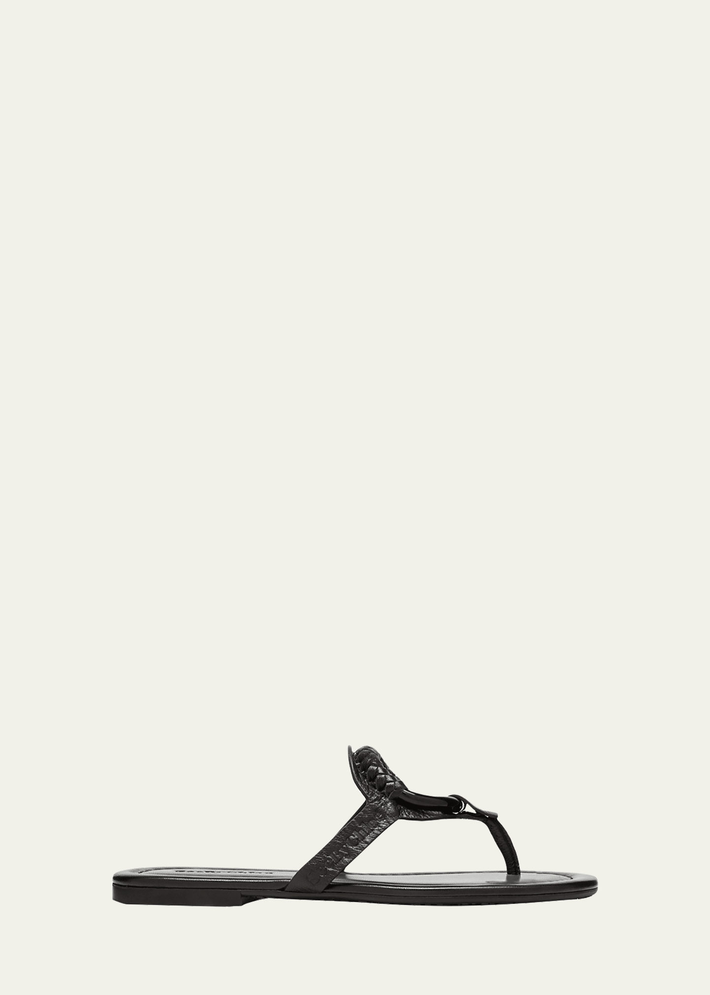 See By Chloé Hana Leather Braided-ring Flip Flops In Black