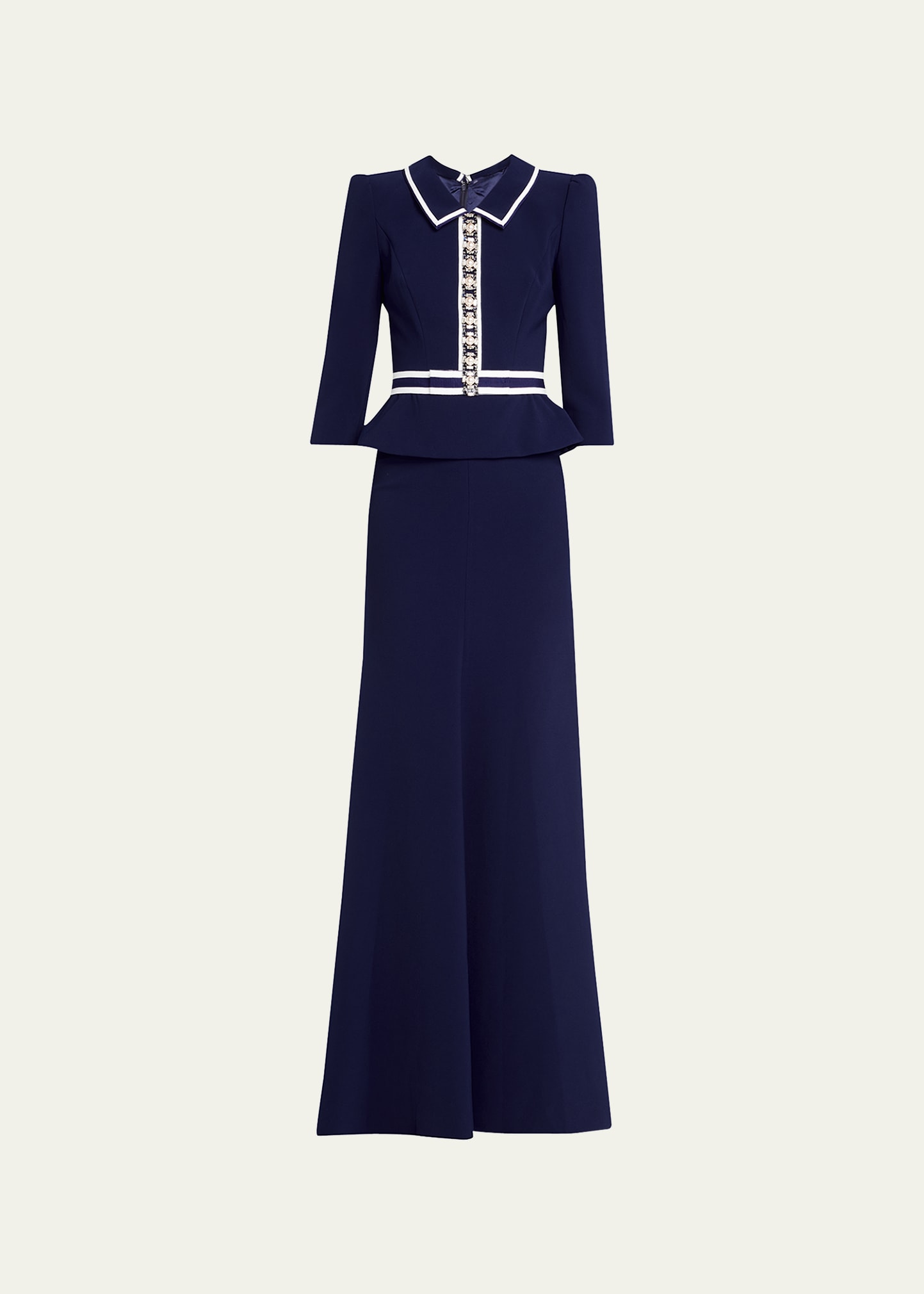 Greta Embellished Fit-and-Flare Gown