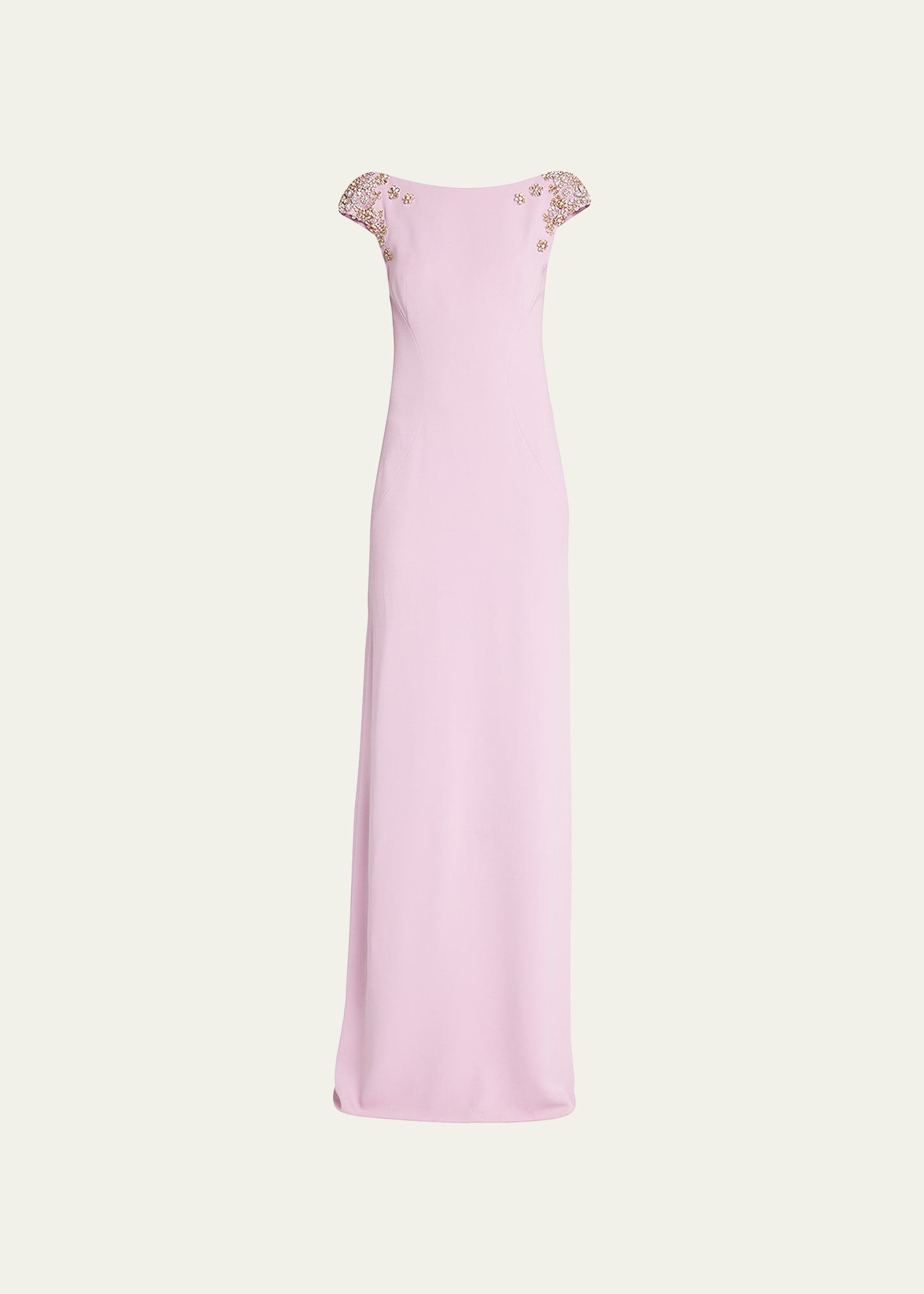 Rosamund Column Gown with Crystal Embellishment