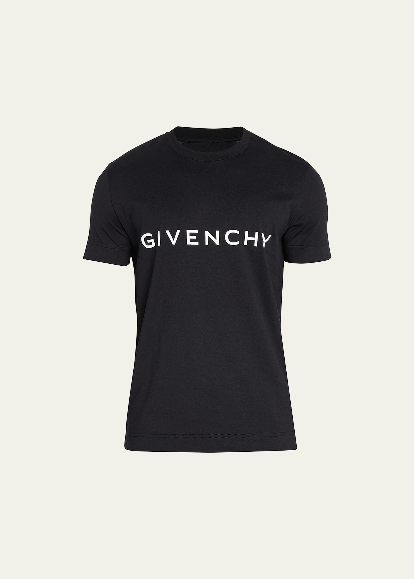 Givenchy Men's Basic Logo Crew T-shirt In Black