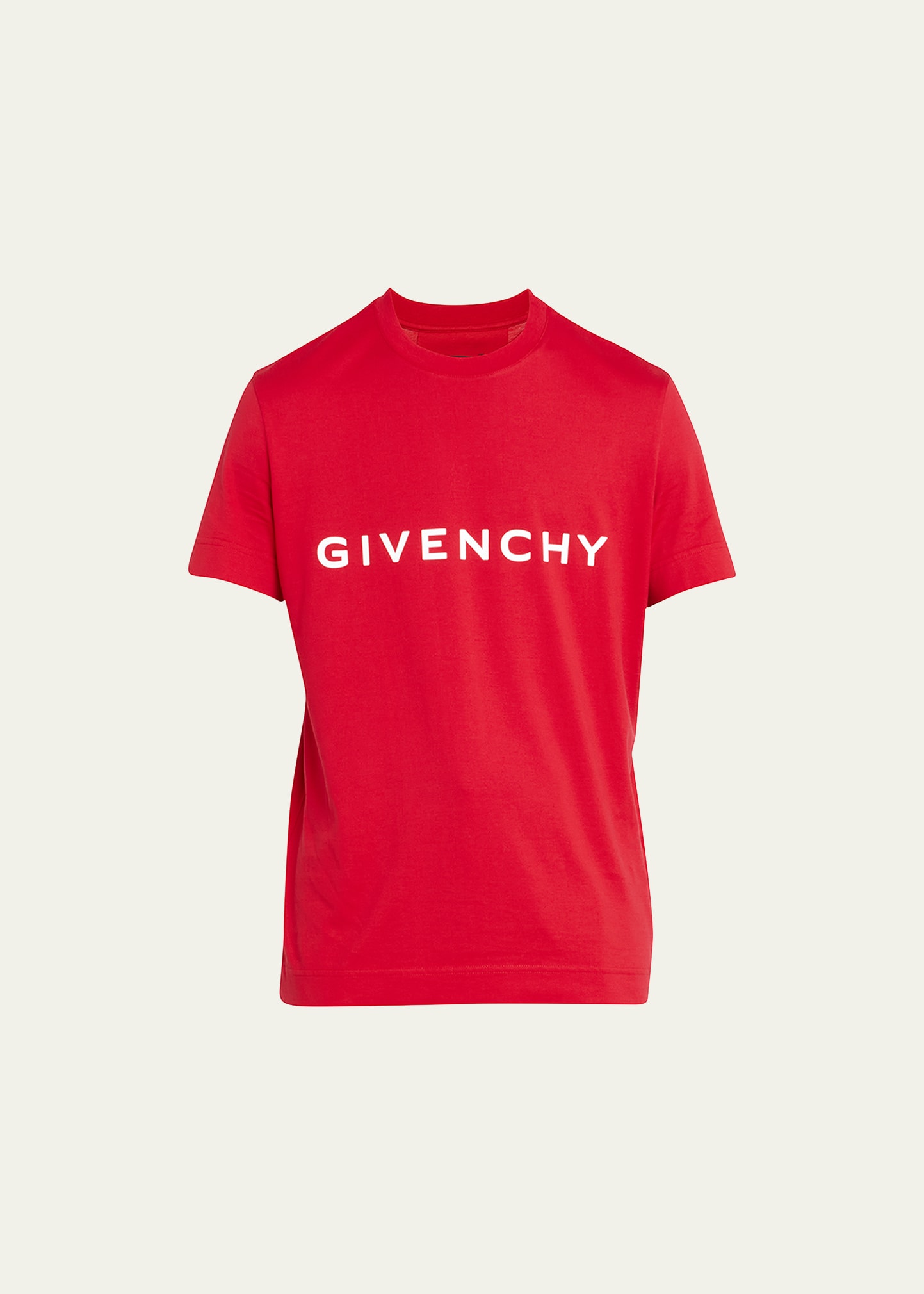 Givenchy Slim Fit Cotton Logo Tee In Vermillon