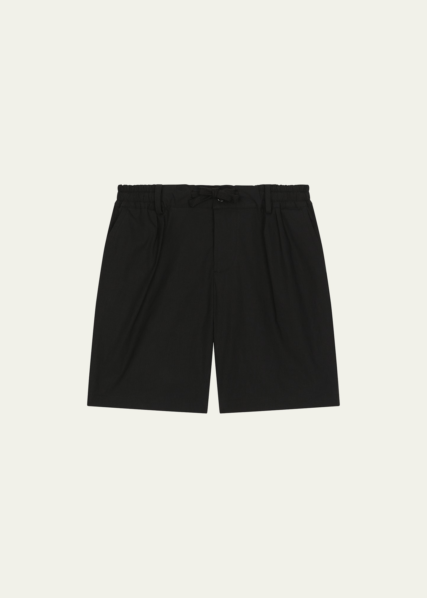 Shop Dolce & Gabbana Boy's Logo Plaque Shorts In Black