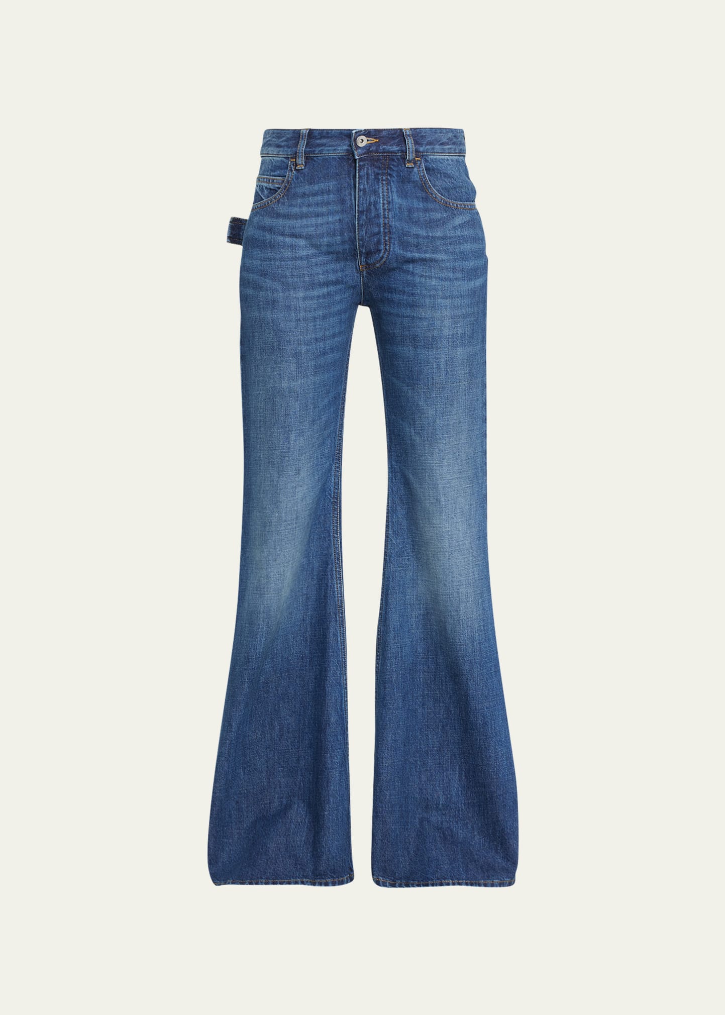 Bottega Veneta Woman Blue Jeans In Colbat/nvy