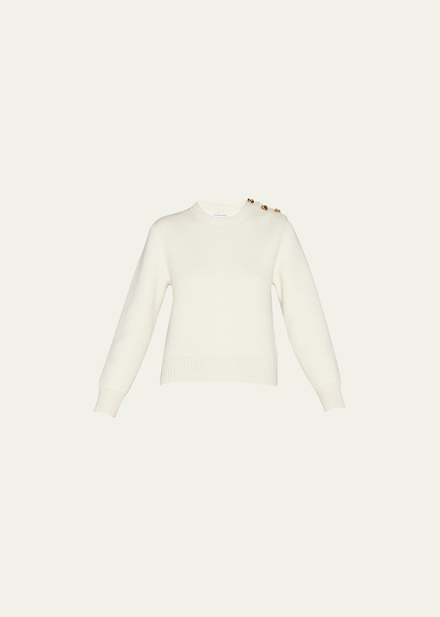 Rib Wool Sweater with Knot Detail