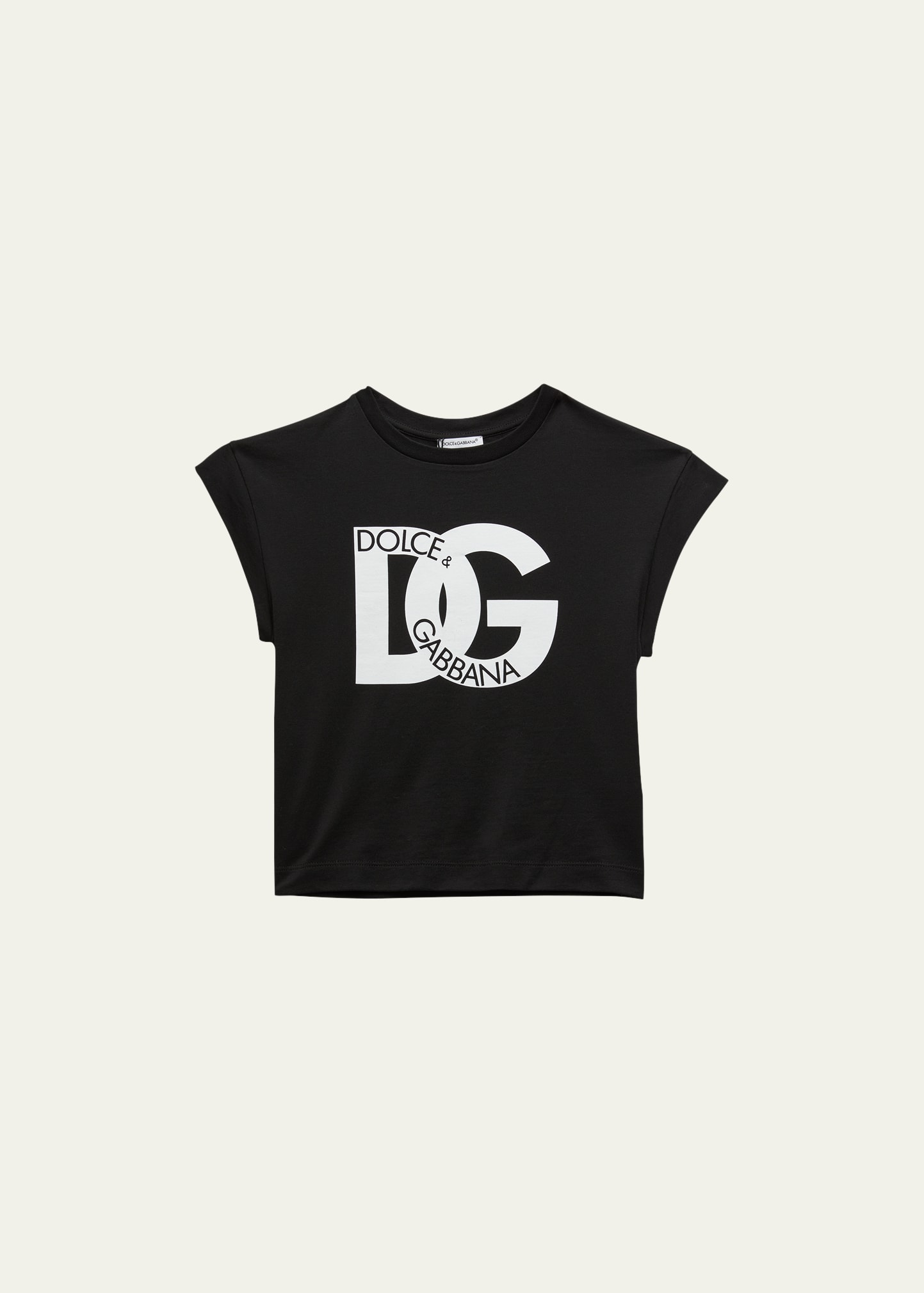 Girl's Interlocked Logo-Print T-Shirt, Size 4-6