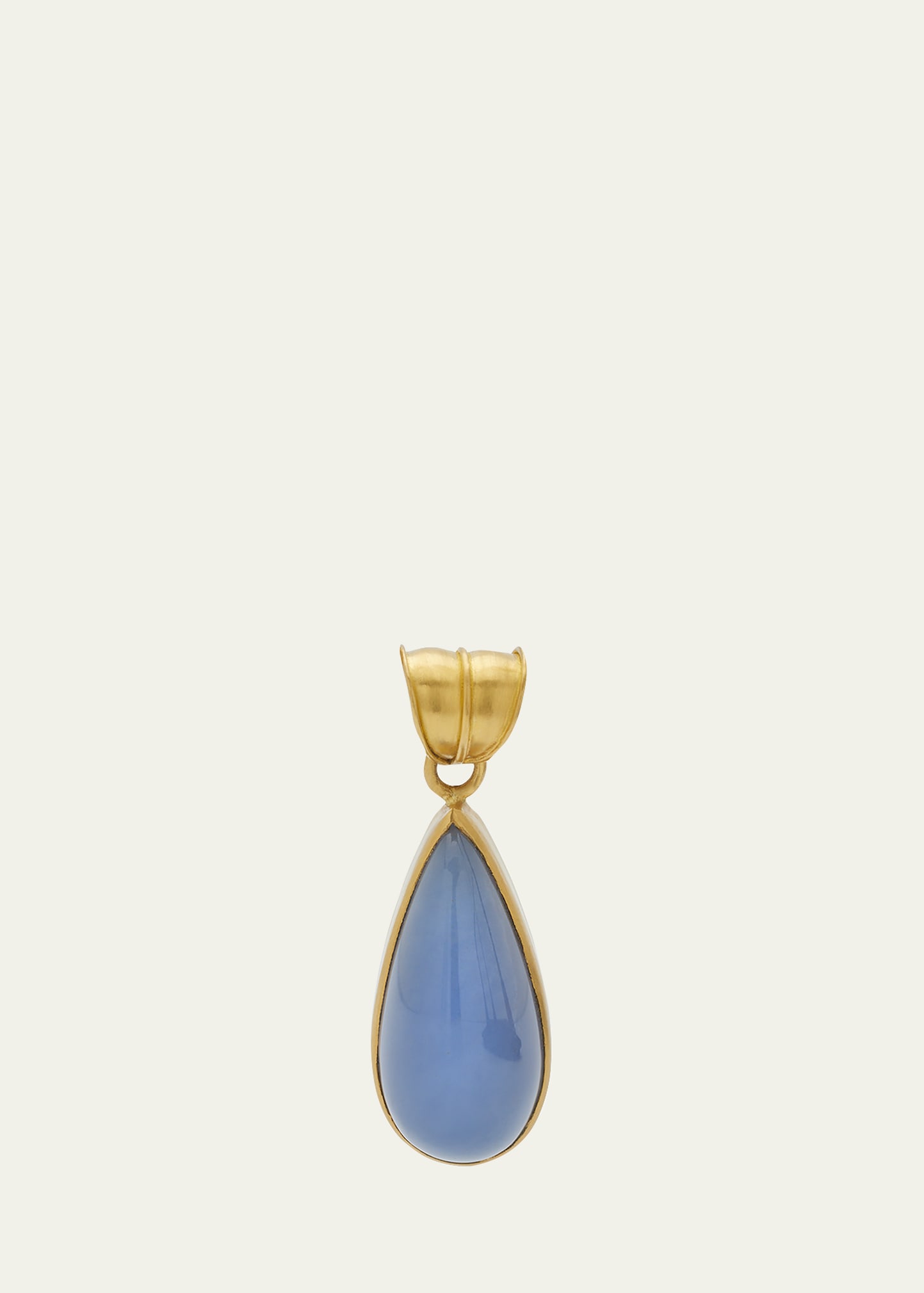 Chalcedony Tear Pendant