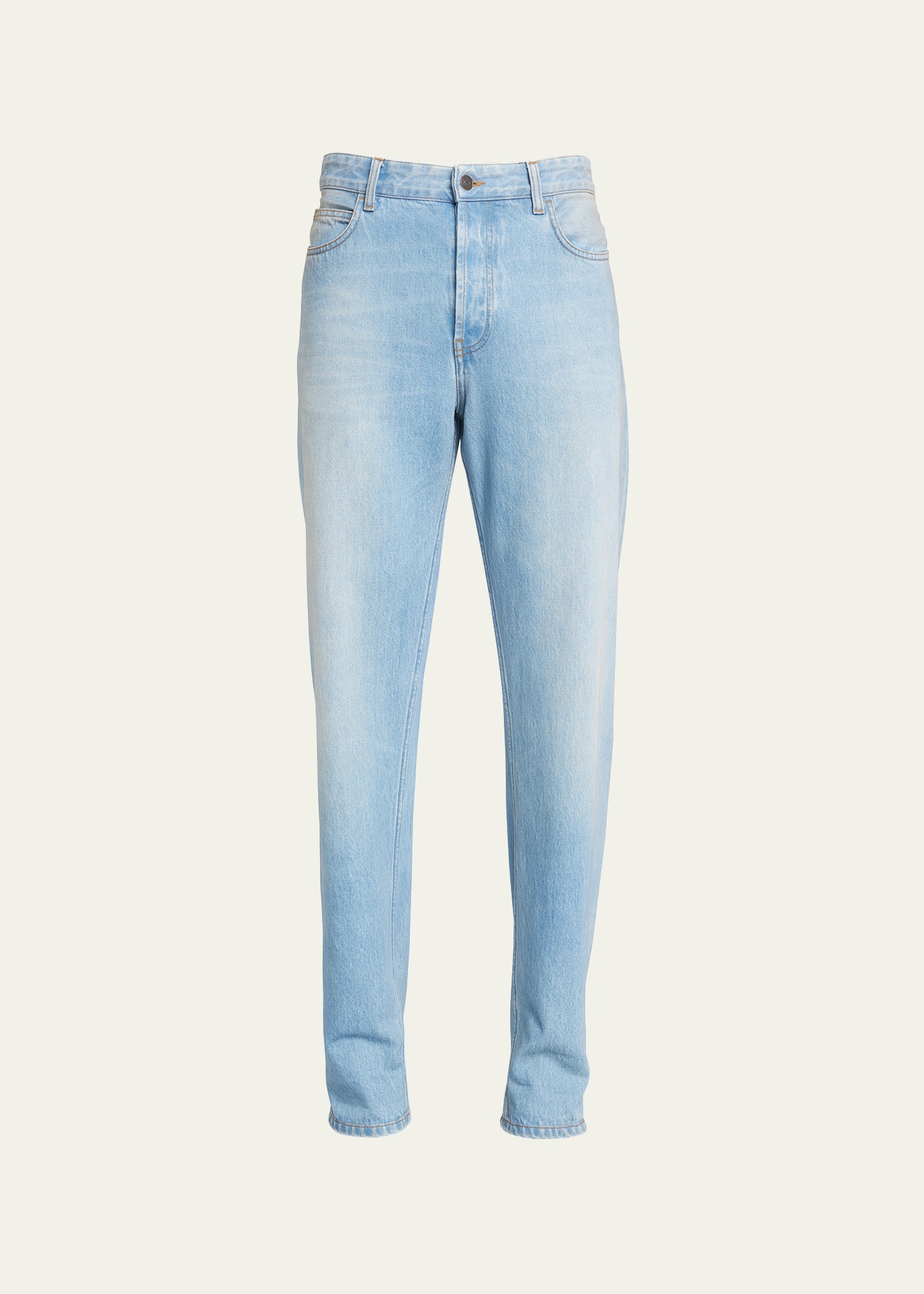 The Row Men's Carlisle Straight-leg Jeans In Washed Blue
