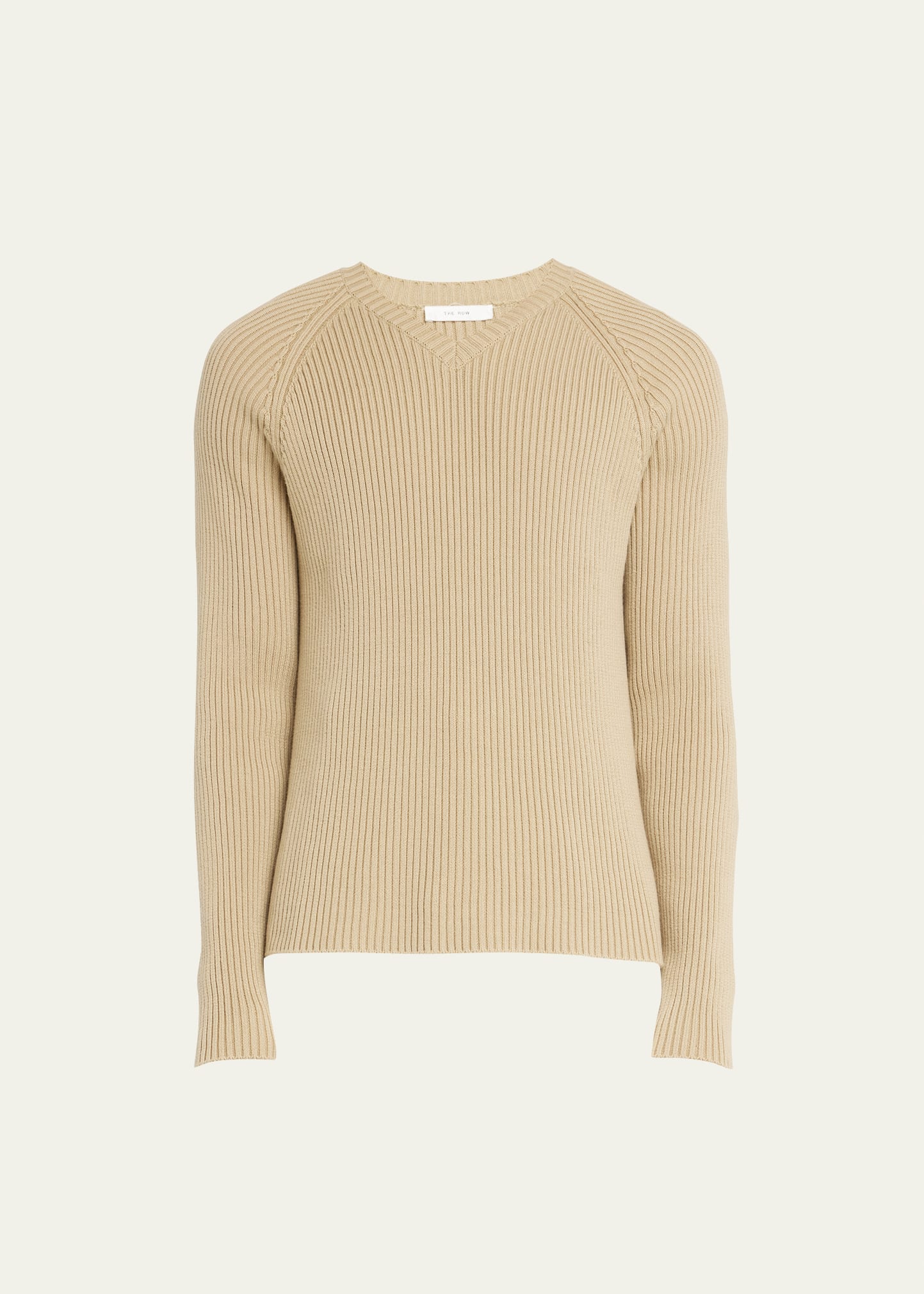 Shop The Row Men's Tomas Ribbed V-neck Sweater In Sacco