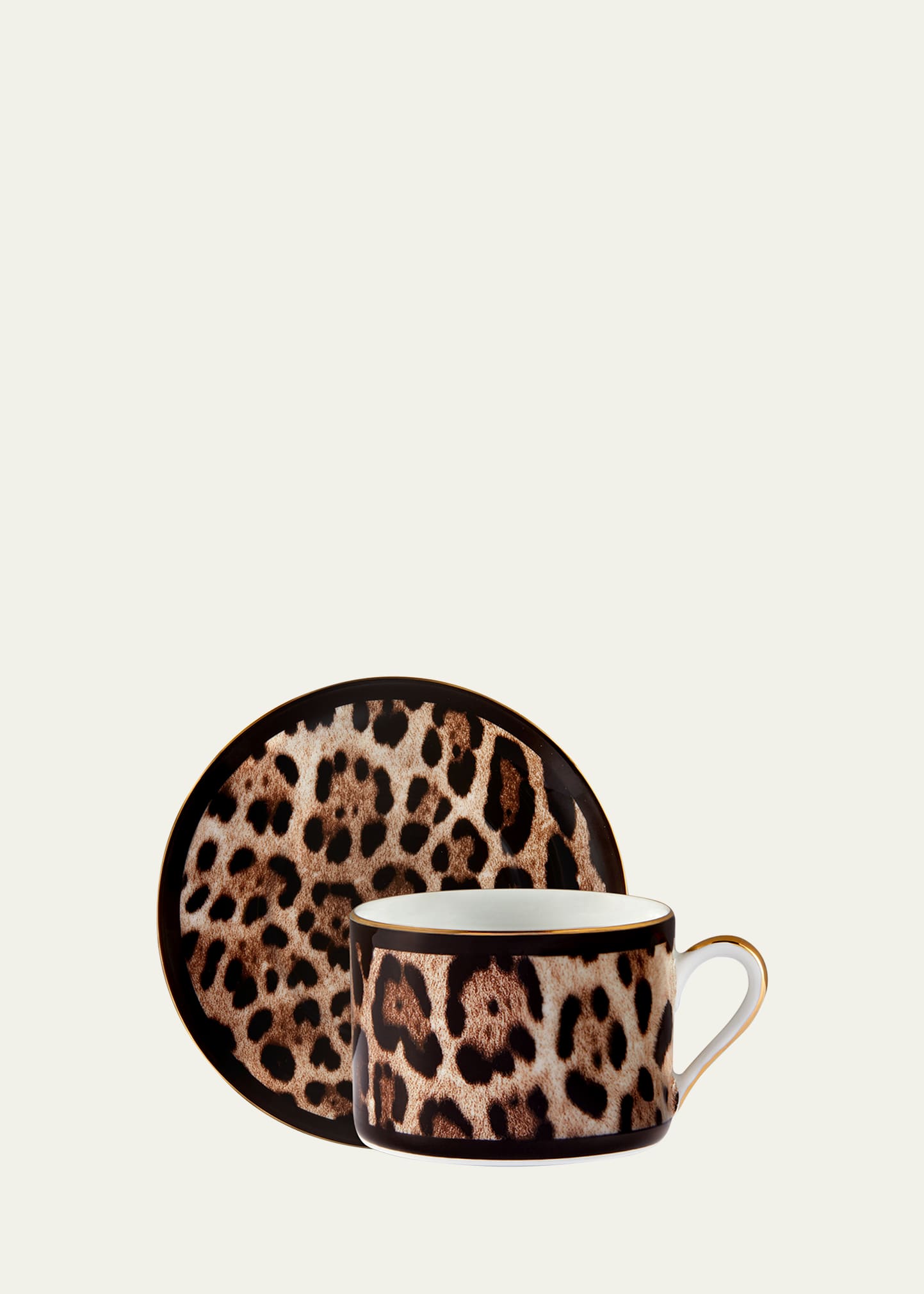 Leopard All Over Tea Cup and Saucer