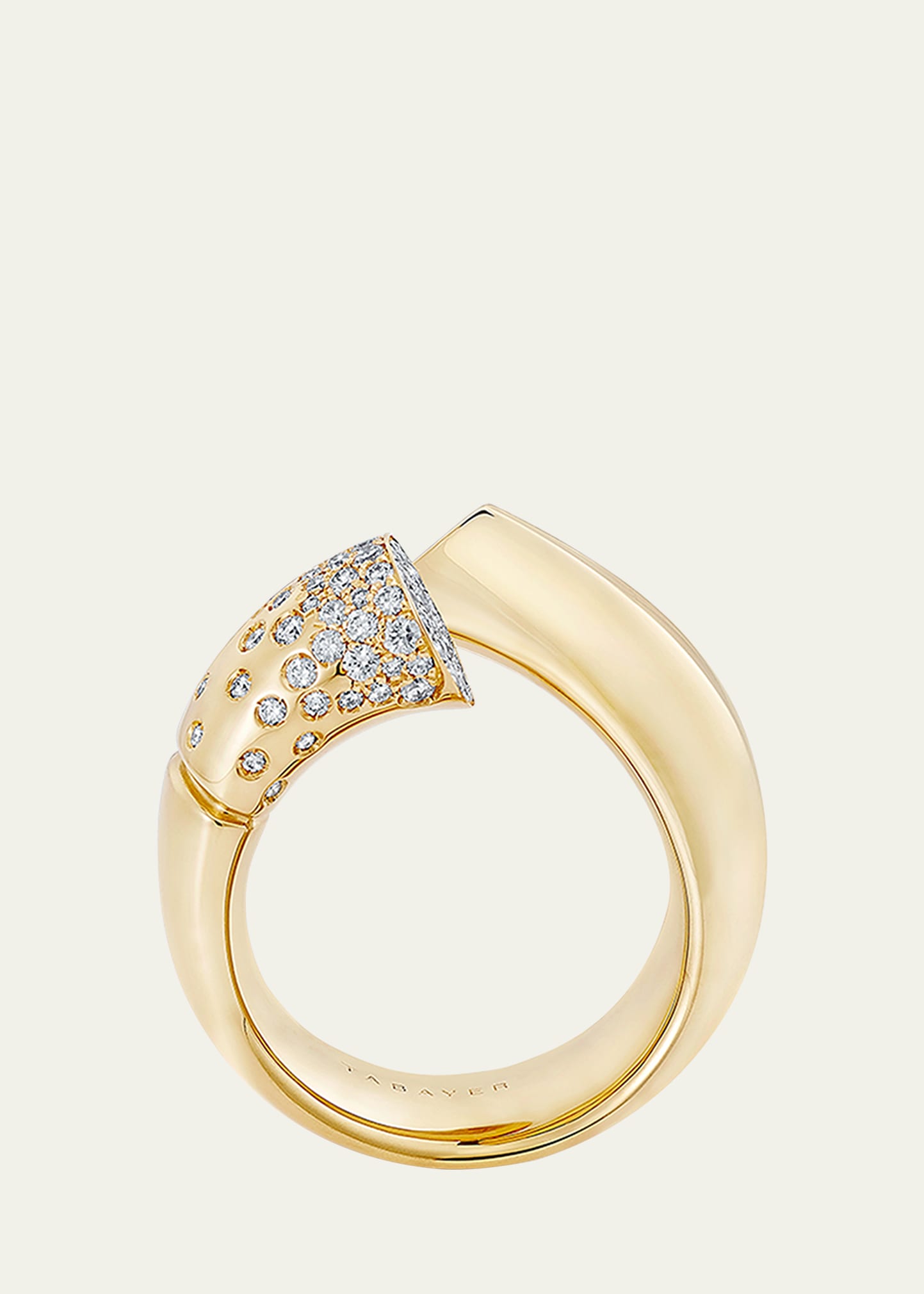 18k Fairmined Yellow Gold Oera Ring with Diamonds, Size 55