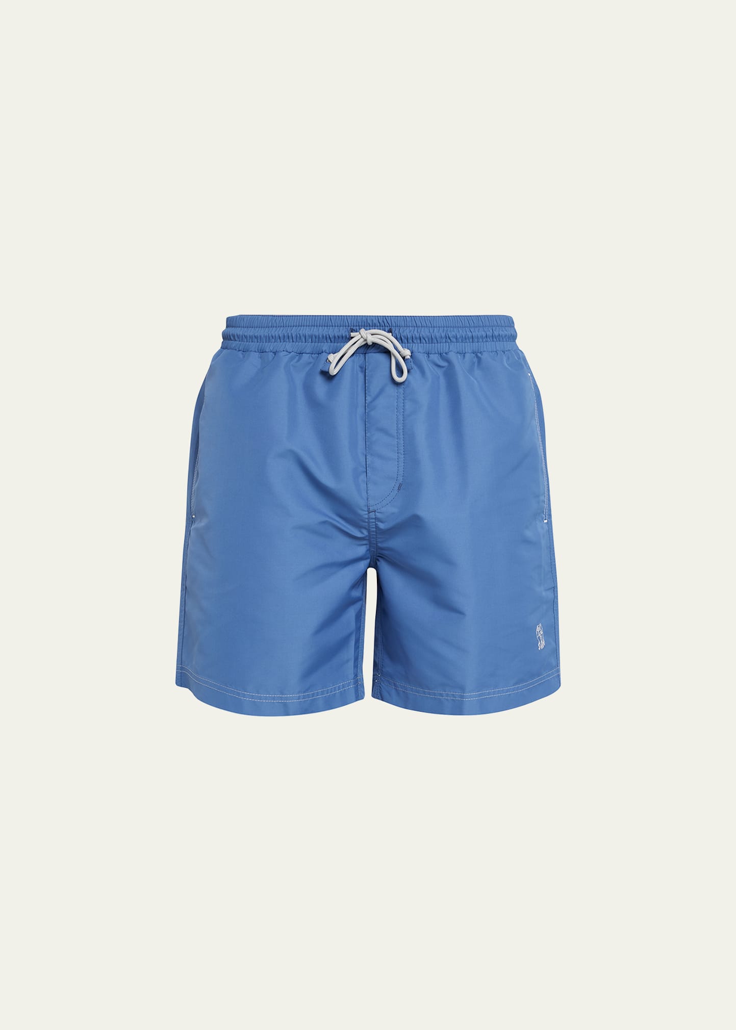 Brunello Cucinelli Men's Relaxed-fit Swim Trunks In Blue