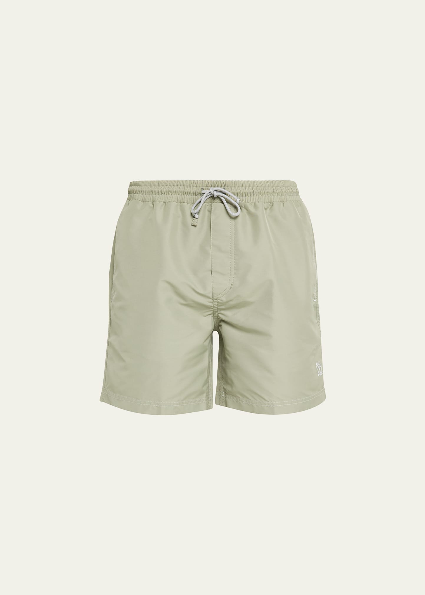 Brunello Cucinelli Men's Relaxed-fit Swim Trunks In Cds61 Sage Green