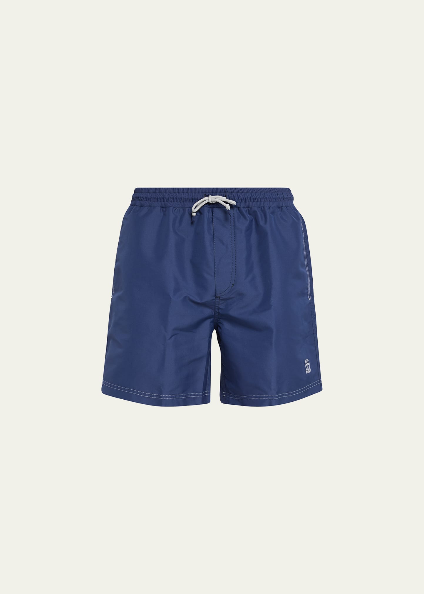 Brunello Cucinelli Drawstring Swim Trunks In Cba17 Navy