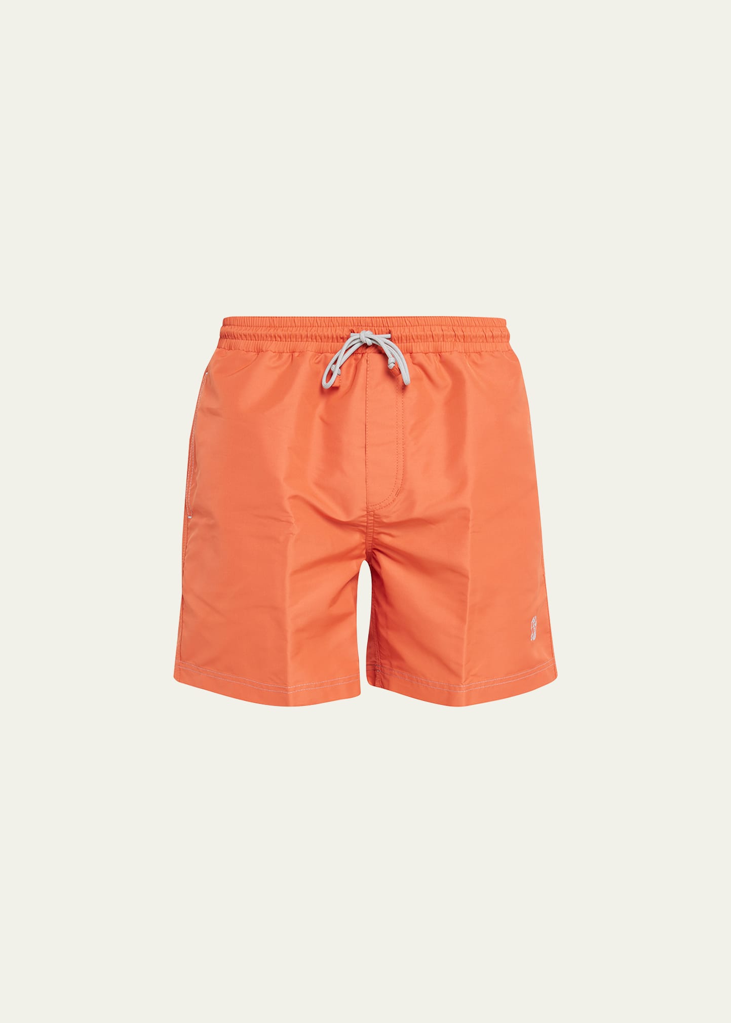 Brunello Cucinelli Men's Relaxed-fit Swim Trunks In Cae25 Orange
