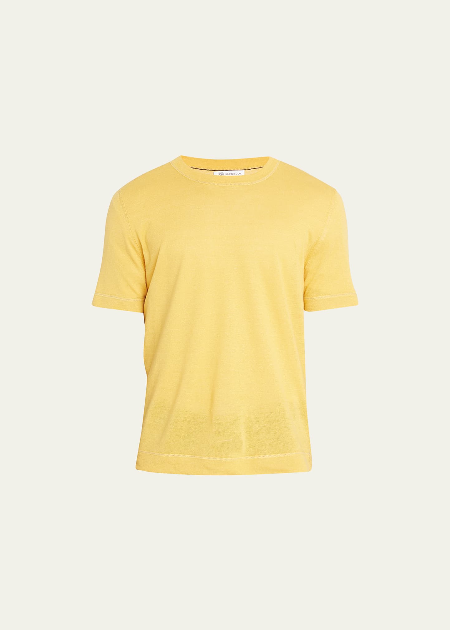 Brunello Cucinelli Cotton T-shirt In Cpi50 Yellow Saff