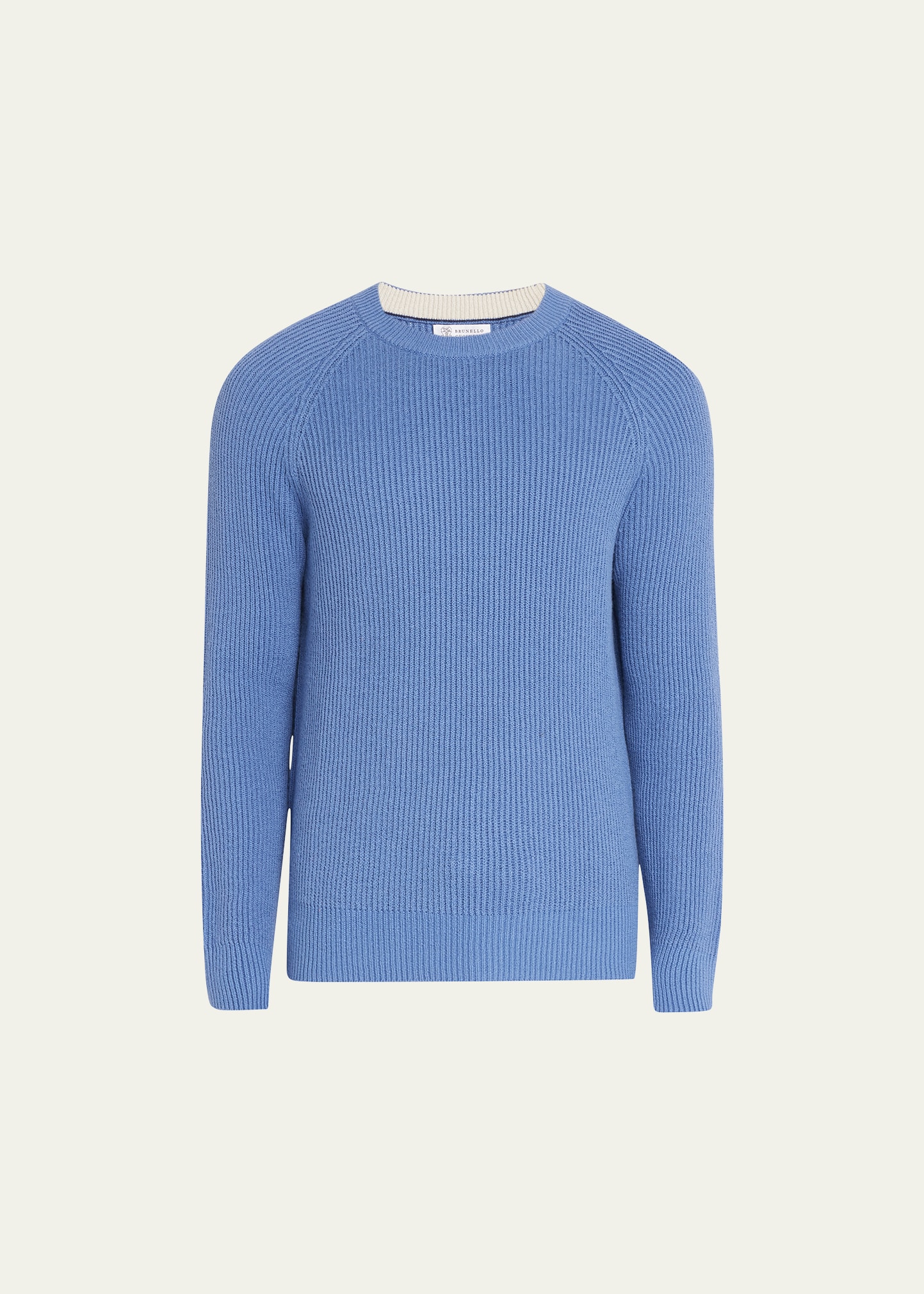 Brunello Cucinelli Men's Cashmere Ribbed Crewneck Sweater - Bergdorf Goodman