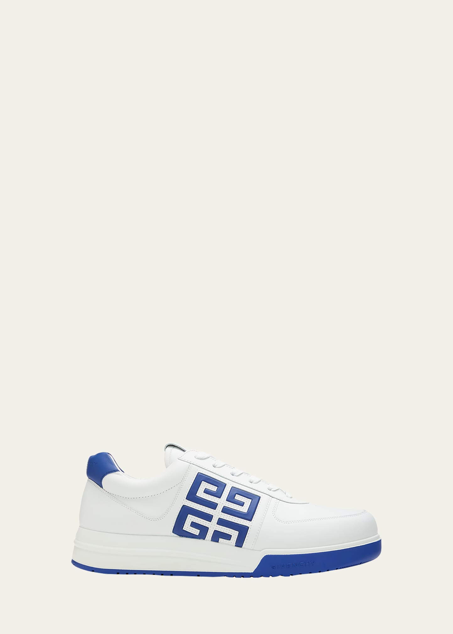 Shop Givenchy Men's G4 Bicolor Leather Low-top Sneakers In White/blue