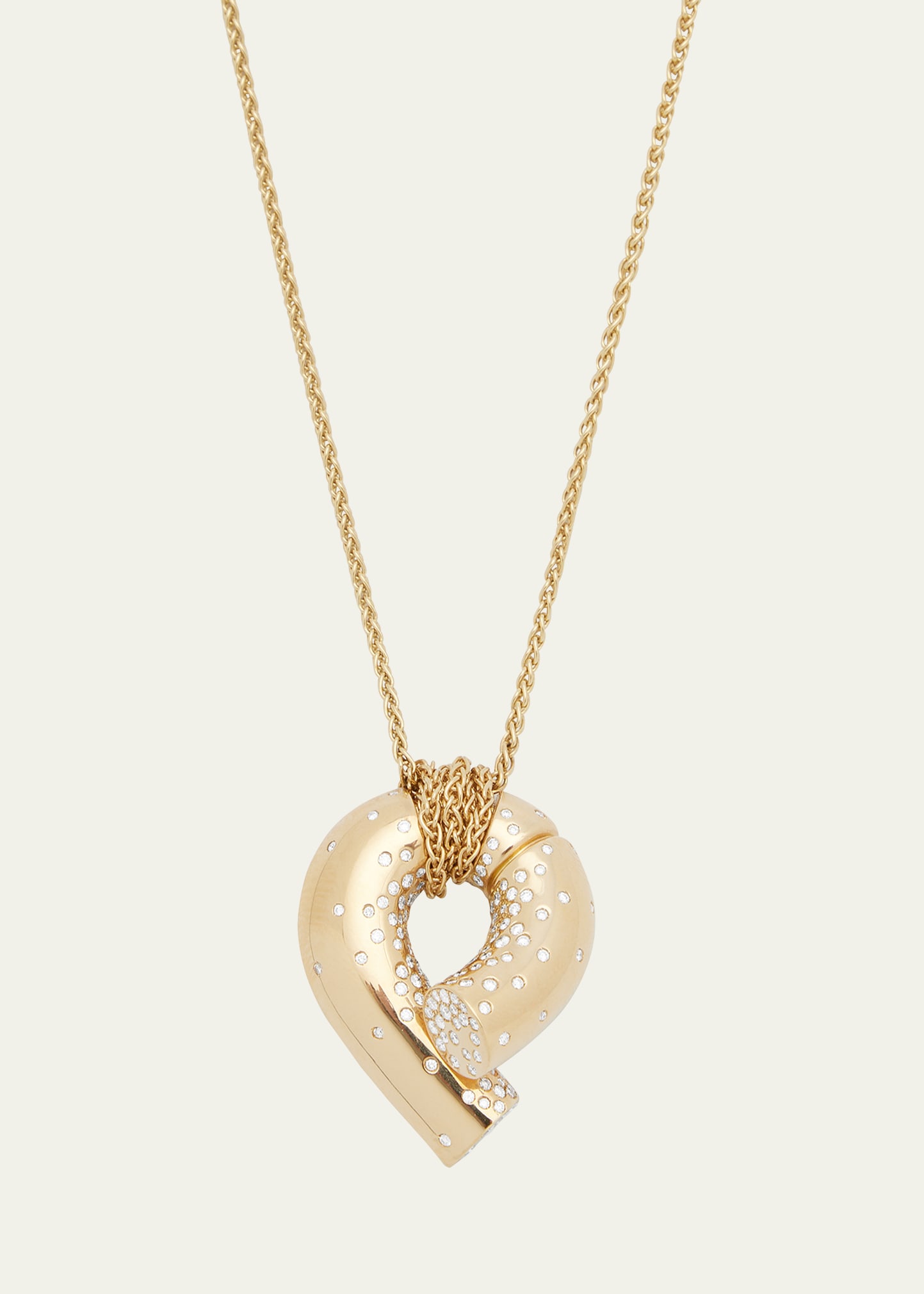 18k Fairmined Yellow Gold Oera Pendant Necklace with Diamonds