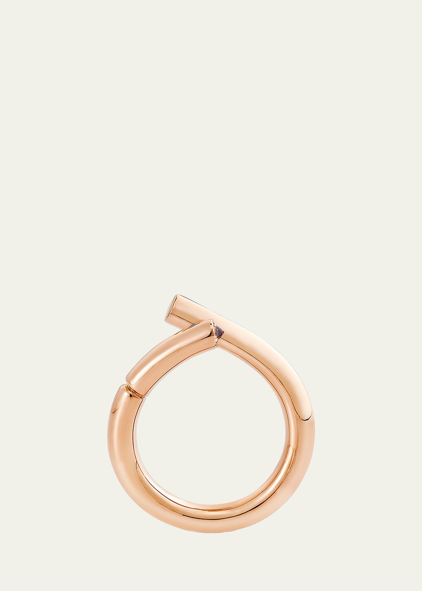 18k Fairmined Rose Gold Ring with Diamond, Size 53