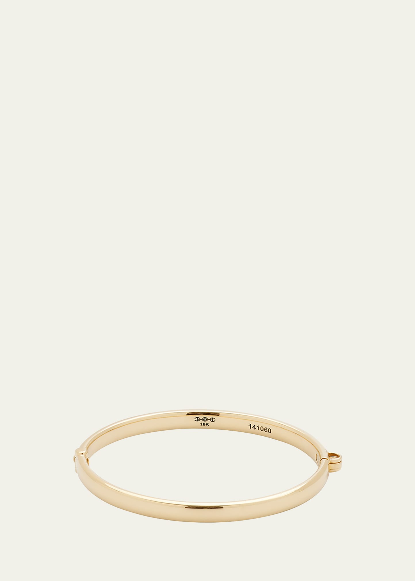 18K Yellow Gold Tri-Link Bangle Bracelet, 6mm