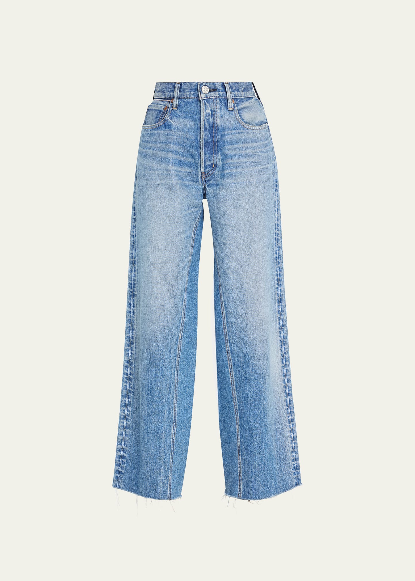 MOUSSY VINTAGE RIverview High Rise Wide Straight Ankle Jeans