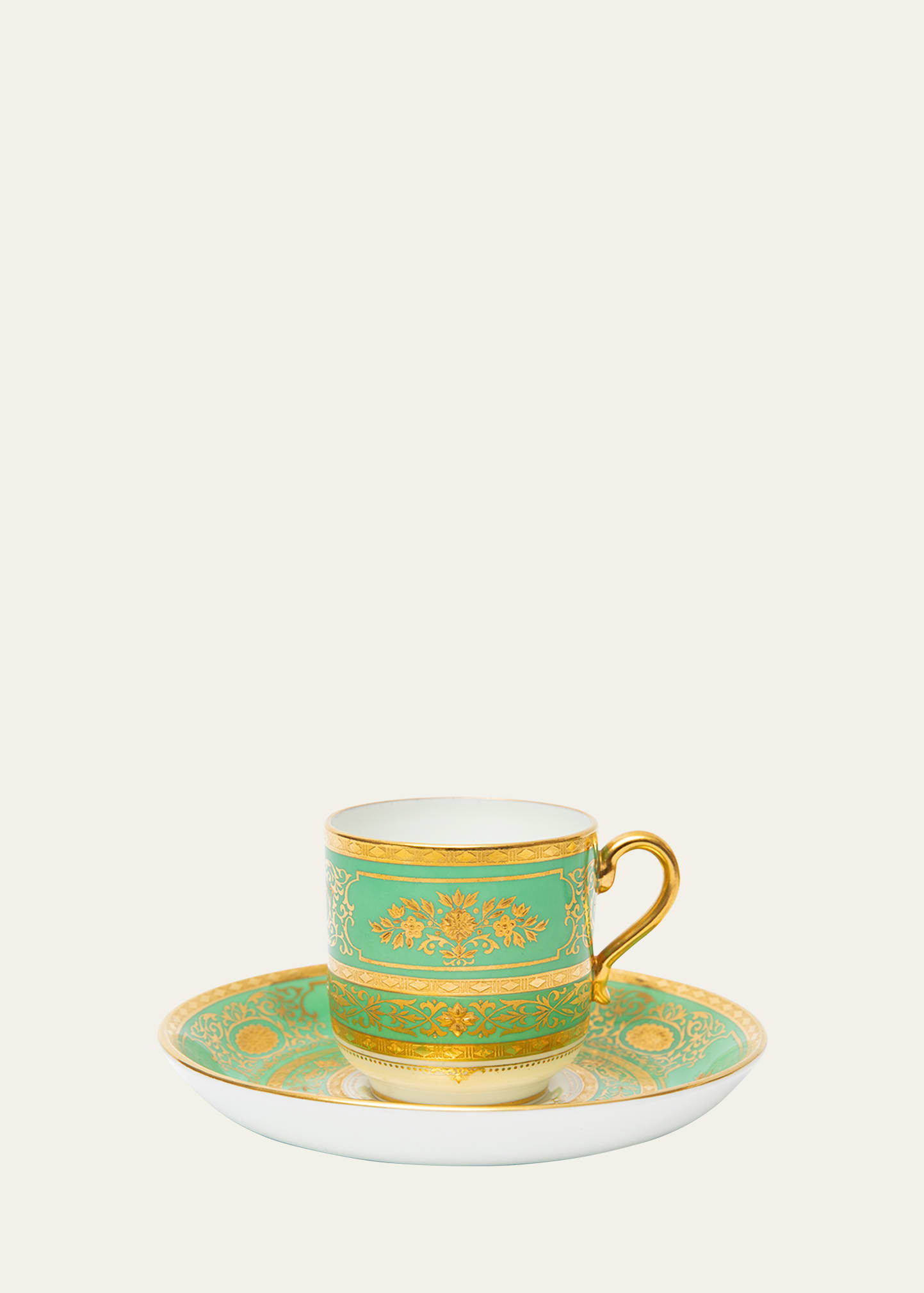 Antique Minton Teacups & Saucers, Set of 8