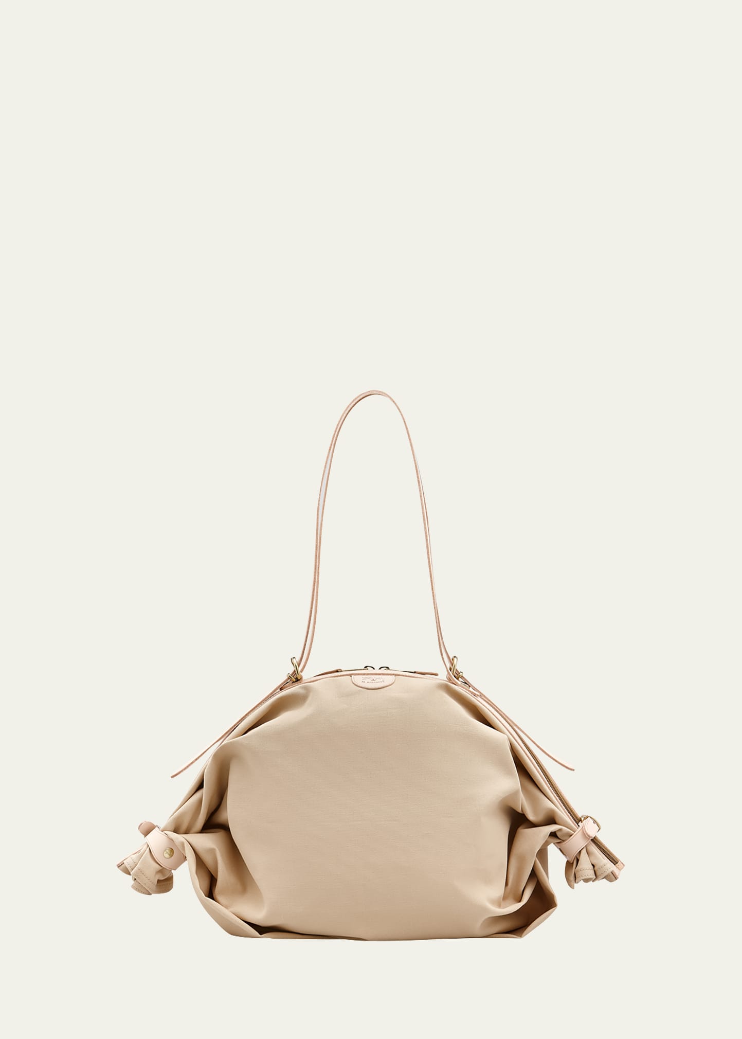 Il Bisonte Caramella Transformable Buckle Zip Tote Bag In Neutral