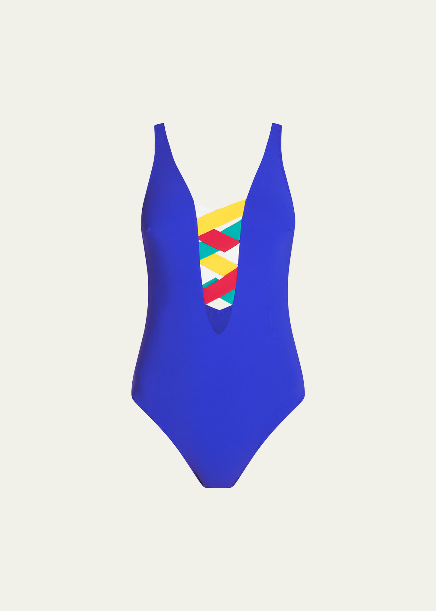 Valimare St Martin Bandage One-piece Swimsuit In Blue