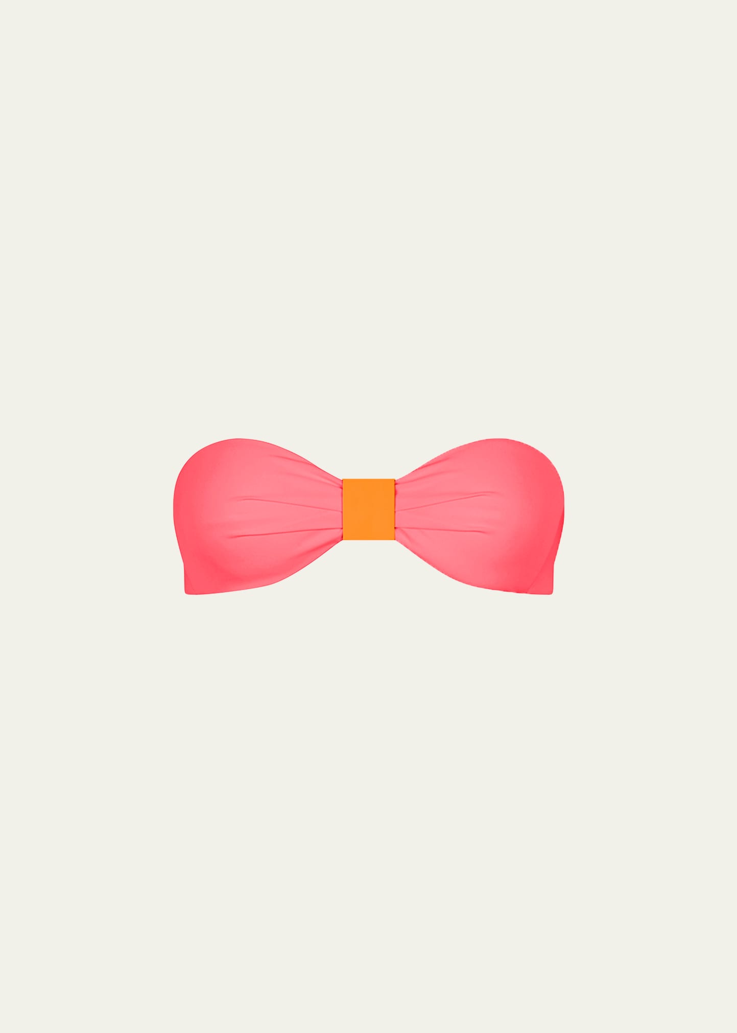 Valimare Capri Colorblock Bandeau Bikini Top In Coral