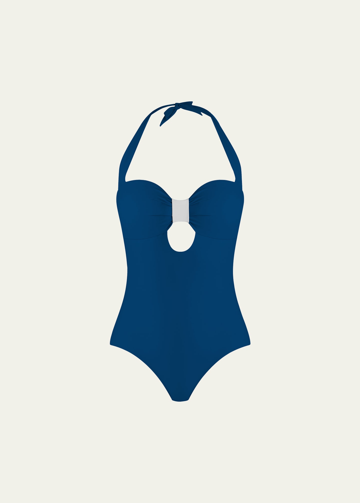 Sicily Bow Halter One-Piece Swimsuit