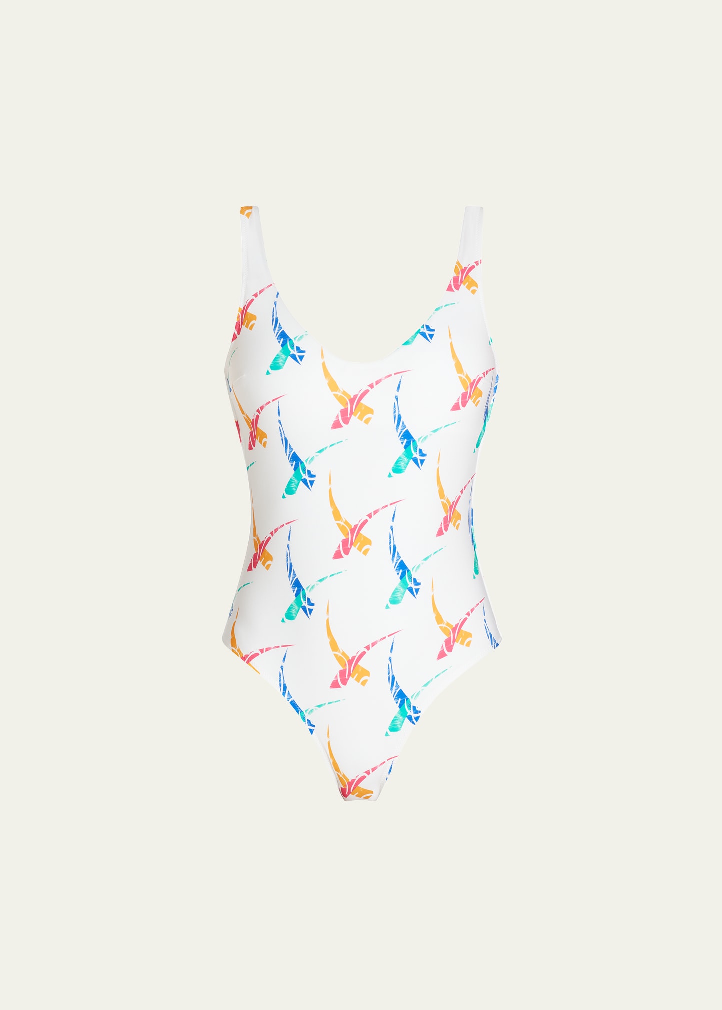 Shop Valimare Verona Printed One-piece Swimsuit In White