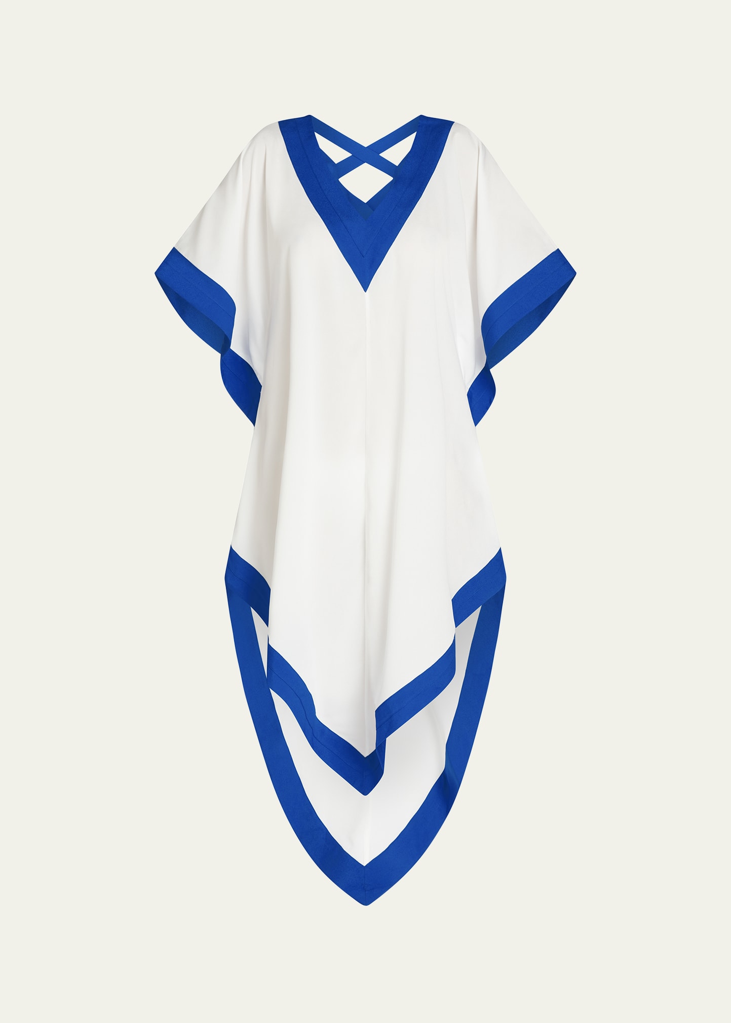 Aria V-Neck Contrast Trim Kaftan