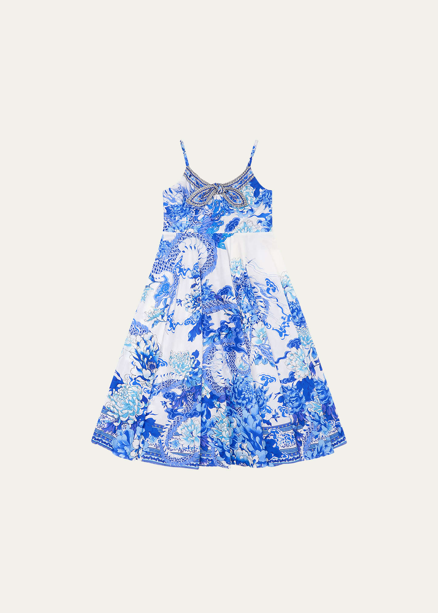 Girl's Heart Of A Dragon Printed Dress, Size 4-10